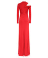 Alexander McQueen-OUTLET-SALE-Long dress with split-ARCHIVIST