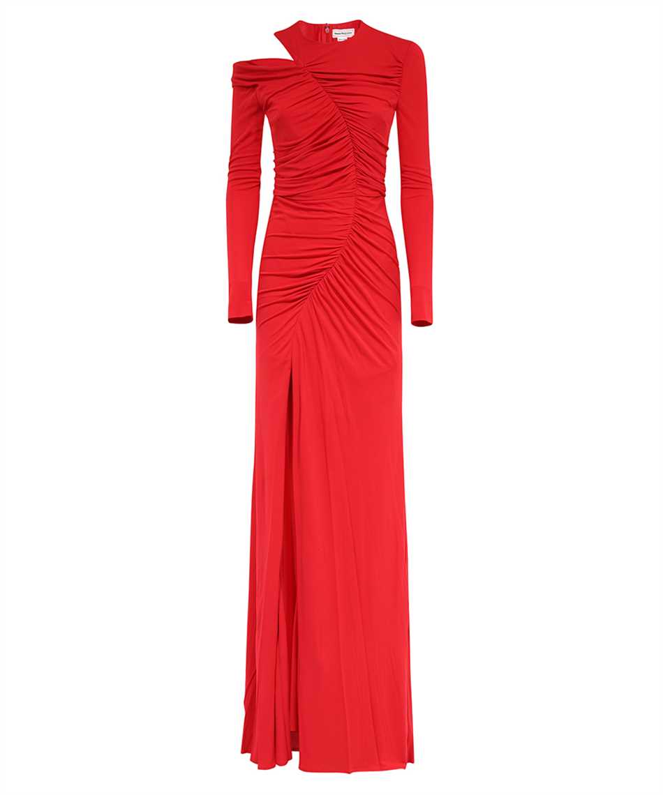 Alexander McQueen-OUTLET-SALE-Long dress with split-ARCHIVIST