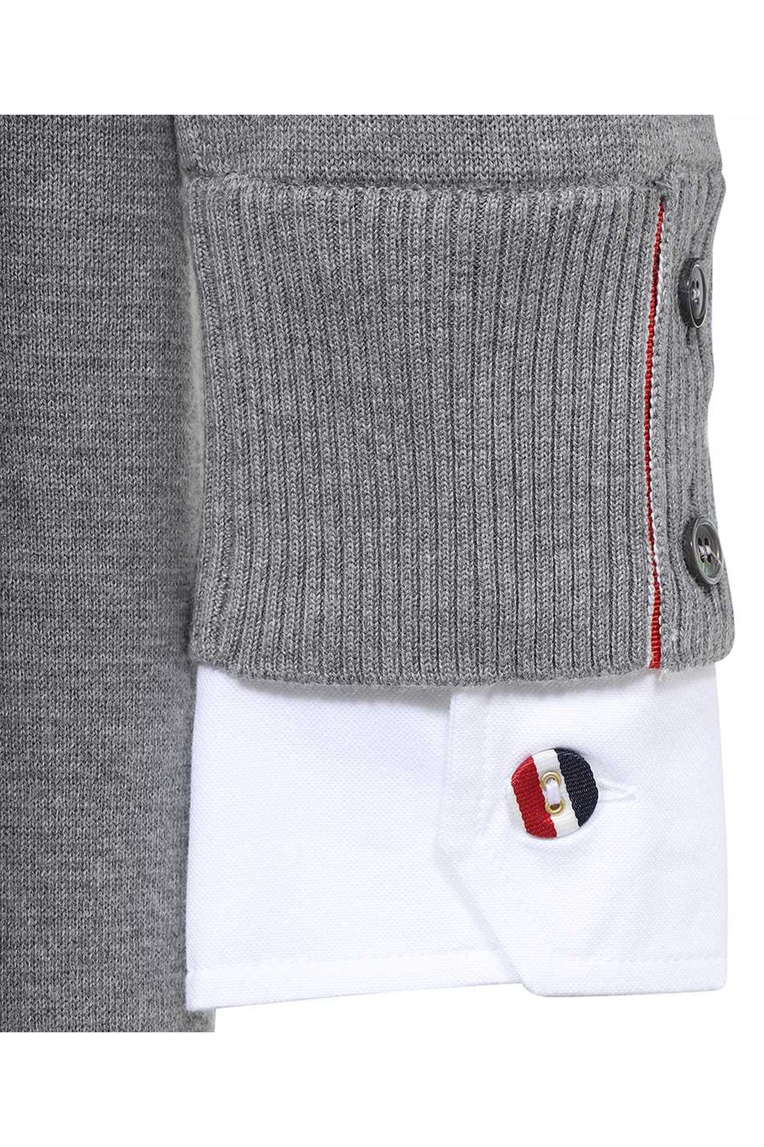 Thom Browne-OUTLET-SALE-Long knitted cardigan-ARCHIVIST