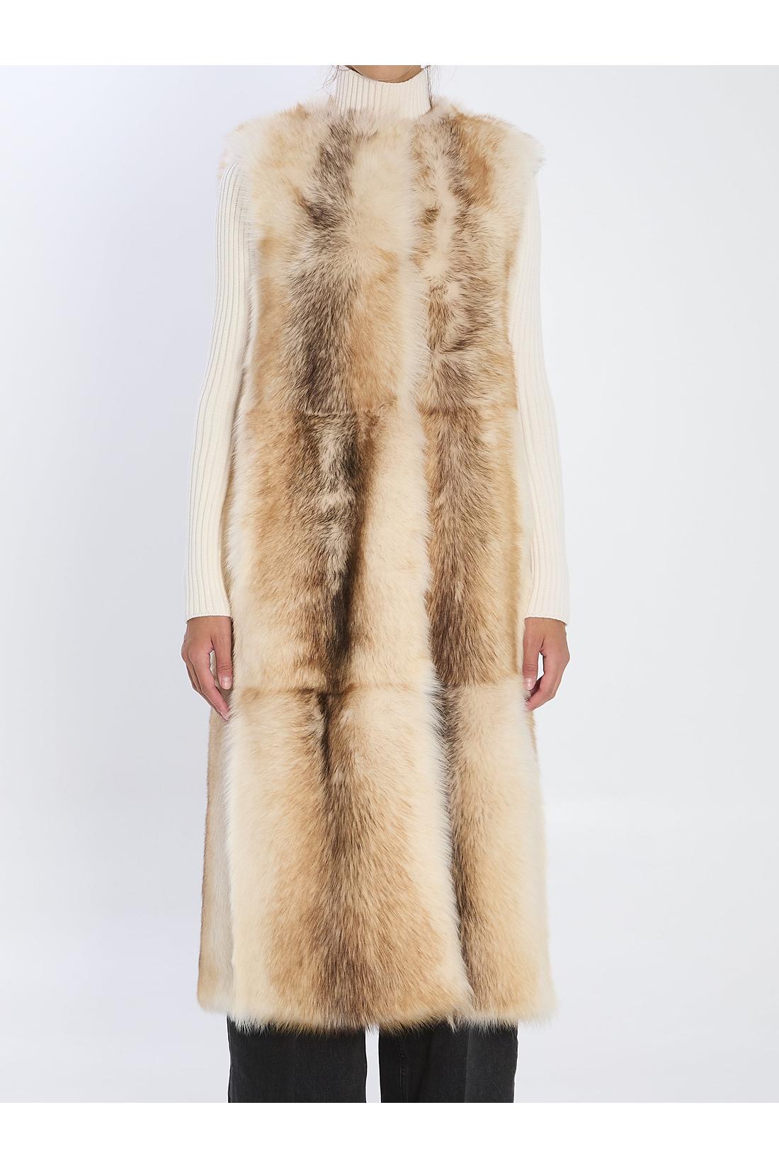 Yves Salomon-OUTLET-SALE-Long lamb fur vest-ARCHIVIST