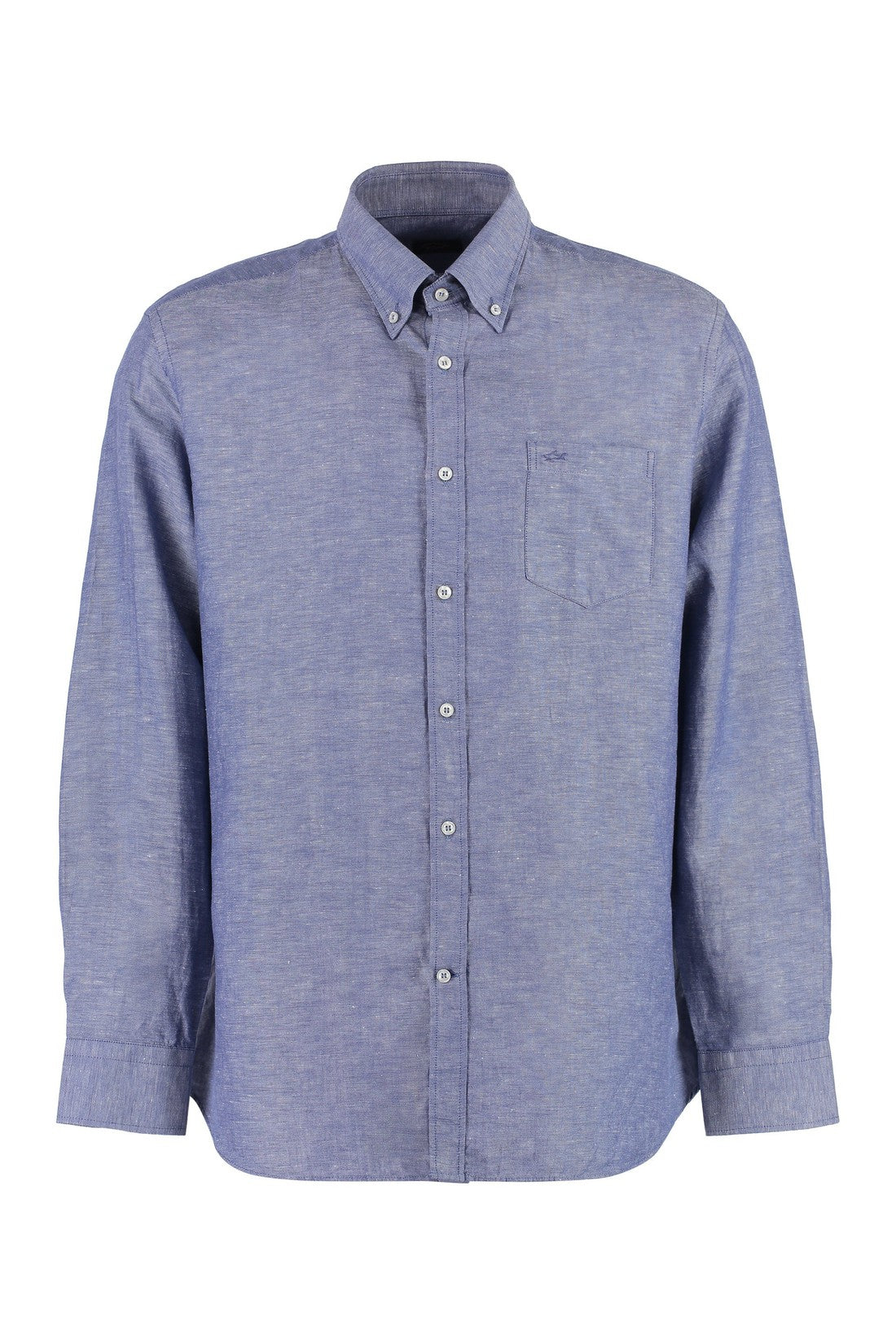 Piralo-OUTLET-SALE-Long sleeve cotton blend shirt-ARCHIVIST