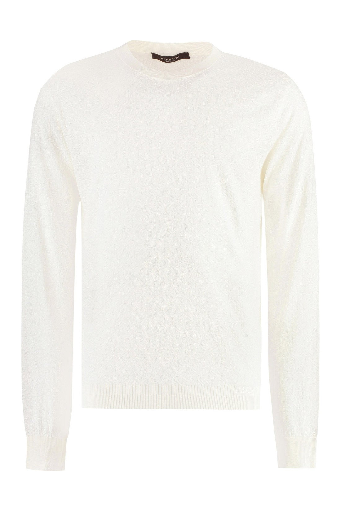 Versace-OUTLET-SALE-Long sleeve cotton blend t-shirt-ARCHIVIST