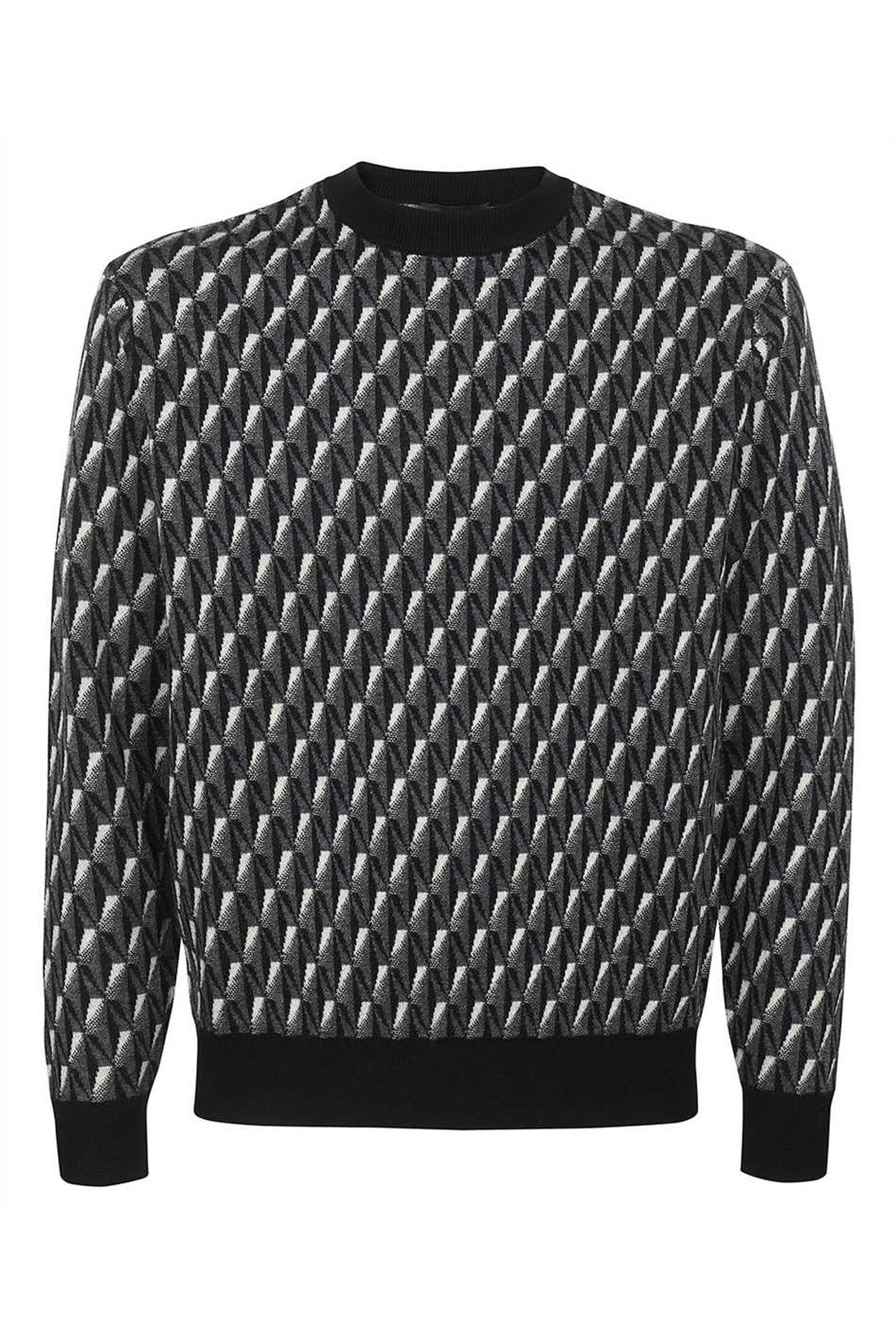 Piralo-OUTLET-SALE-Long sleeve crew-neck sweater-ARCHIVIST