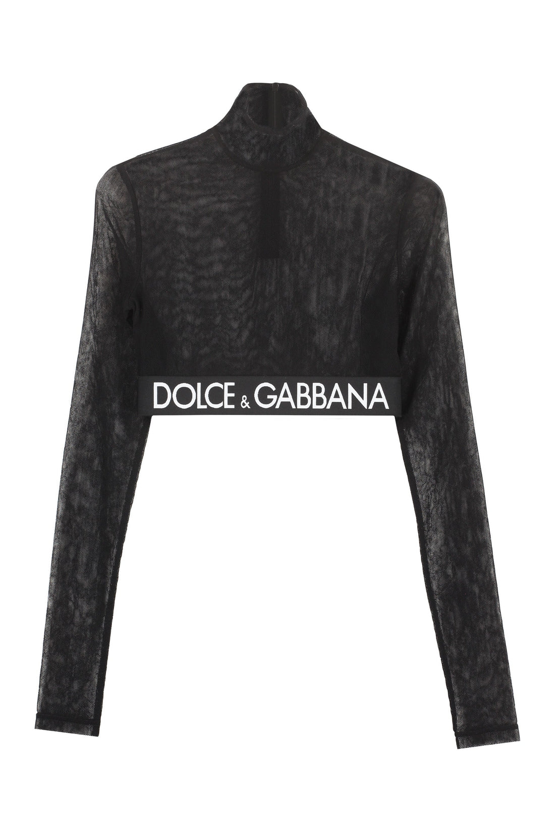Dolce & Gabbana-OUTLET-SALE-Long sleeve crop top-ARCHIVIST