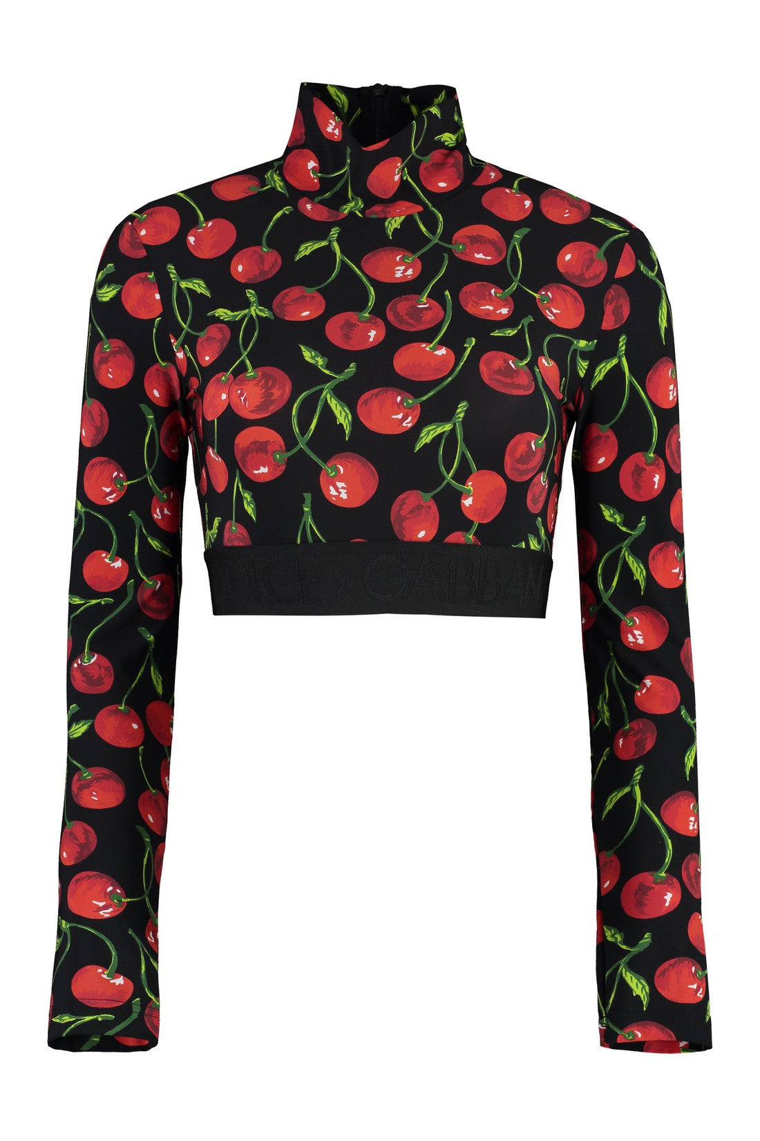 Dolce & Gabbana-OUTLET-SALE-Long sleeve crop top-ARCHIVIST