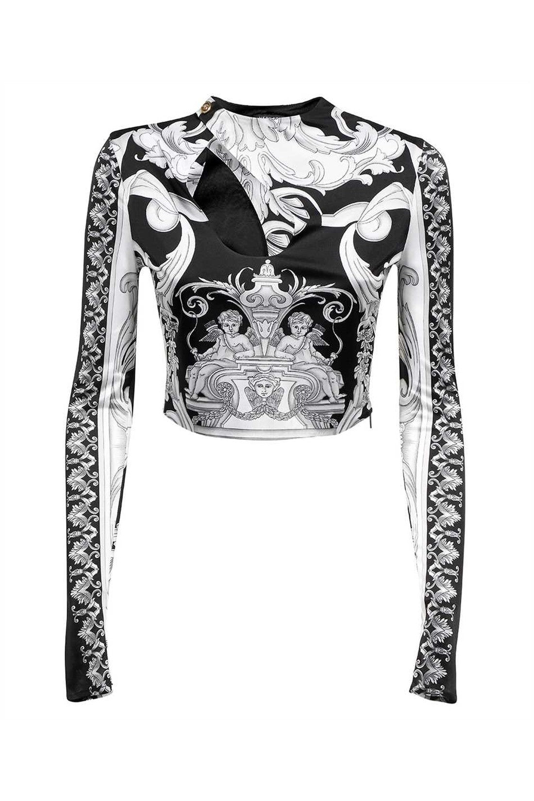 Versace-OUTLET-SALE-Long sleeve crop top-ARCHIVIST