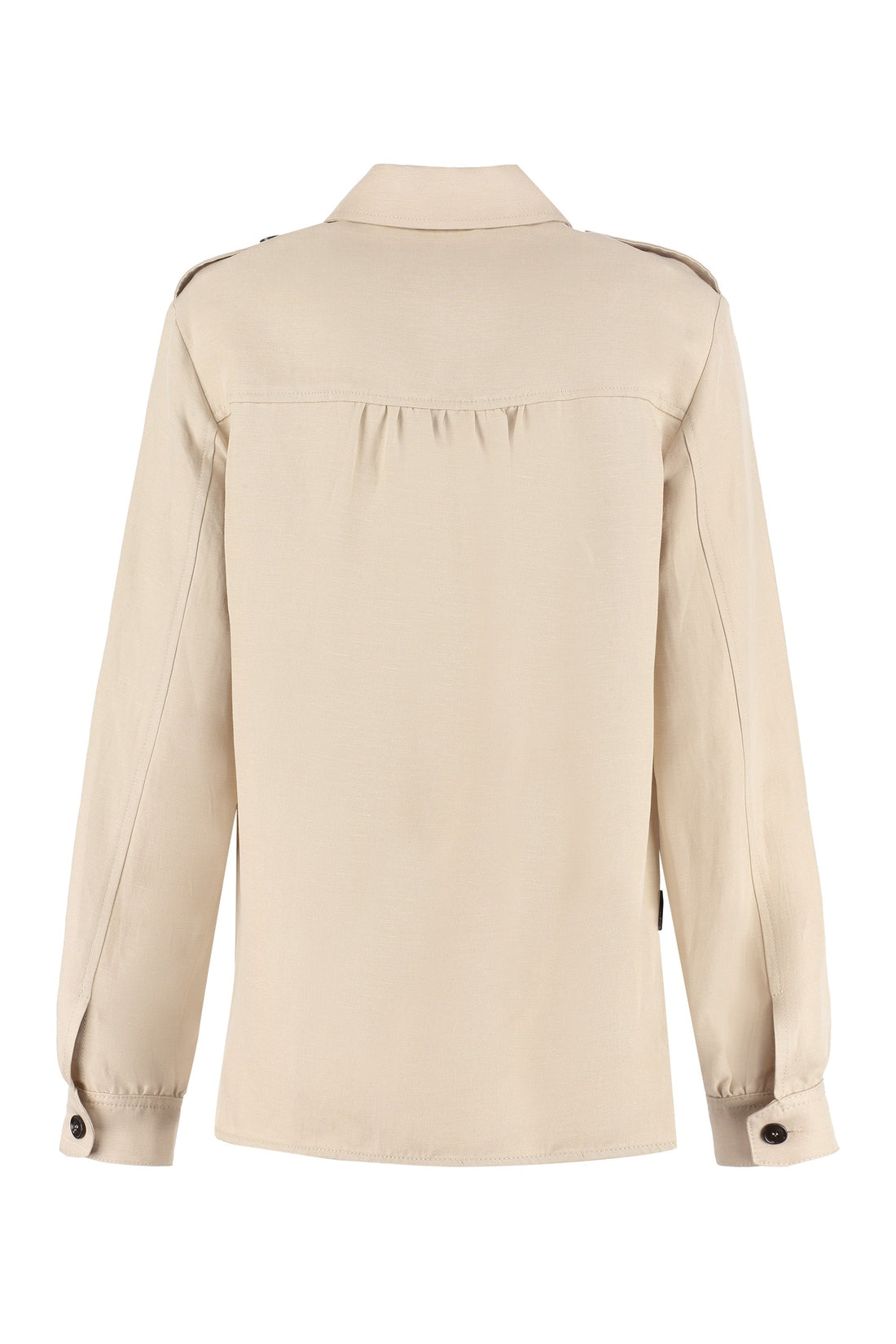 Woolrich-OUTLET-SALE-Long sleeve linen blend shirt-ARCHIVIST