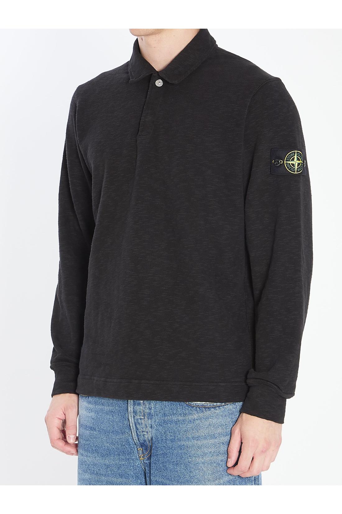Stone Island-OUTLET-SALE-Long-sleeve polo shirt-ARCHIVIST