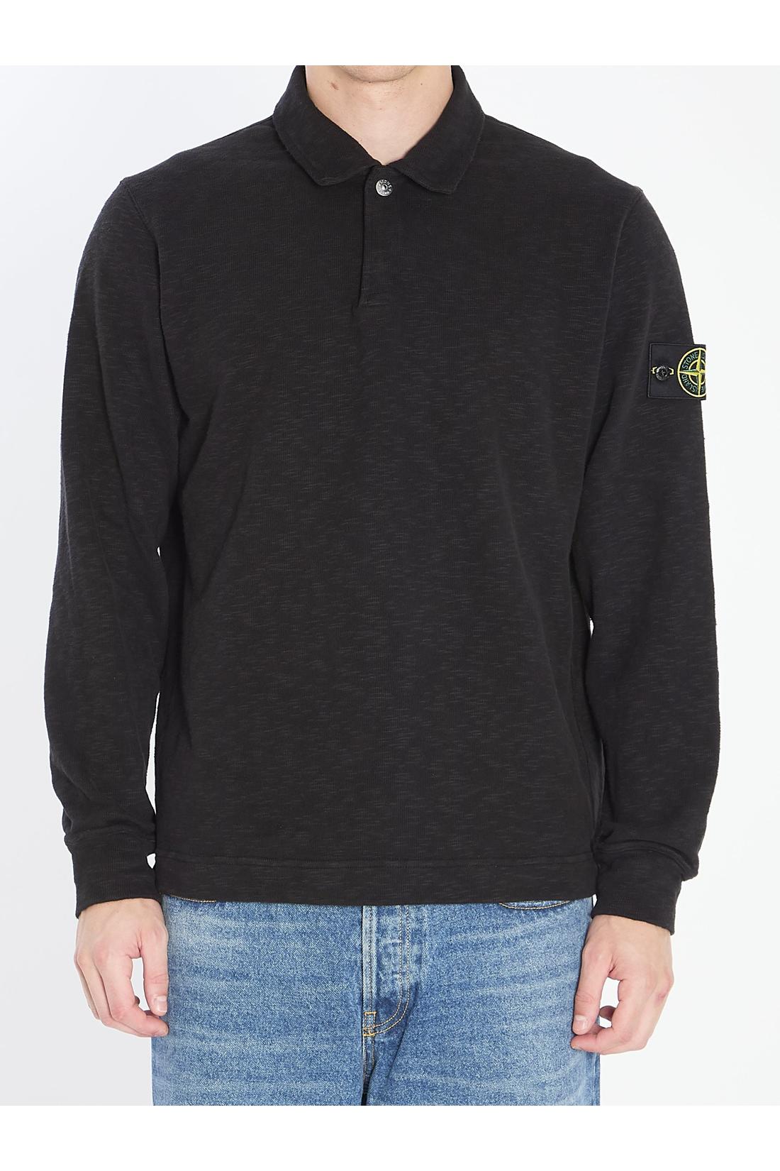 Stone Island-OUTLET-SALE-Long-sleeve polo shirt-ARCHIVIST