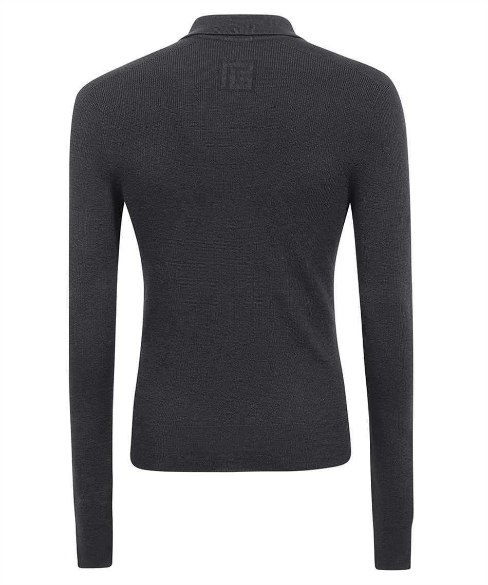 Balmain-OUTLET-SALE-Long sleeve wool polo shirt-ARCHIVIST