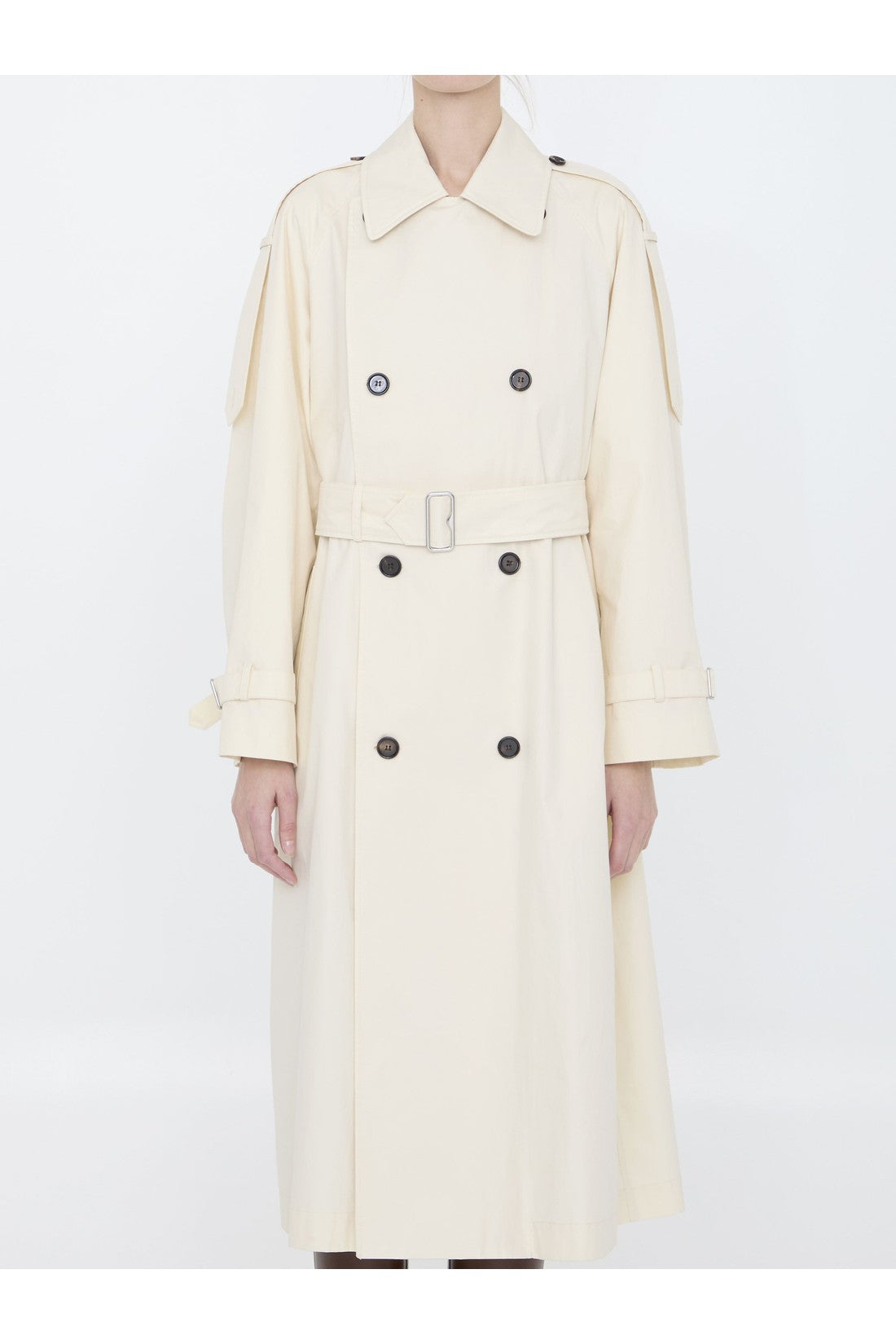 BURBERRY-OUTLET-SALE-Long trench in gabardine-ARCHIVIST