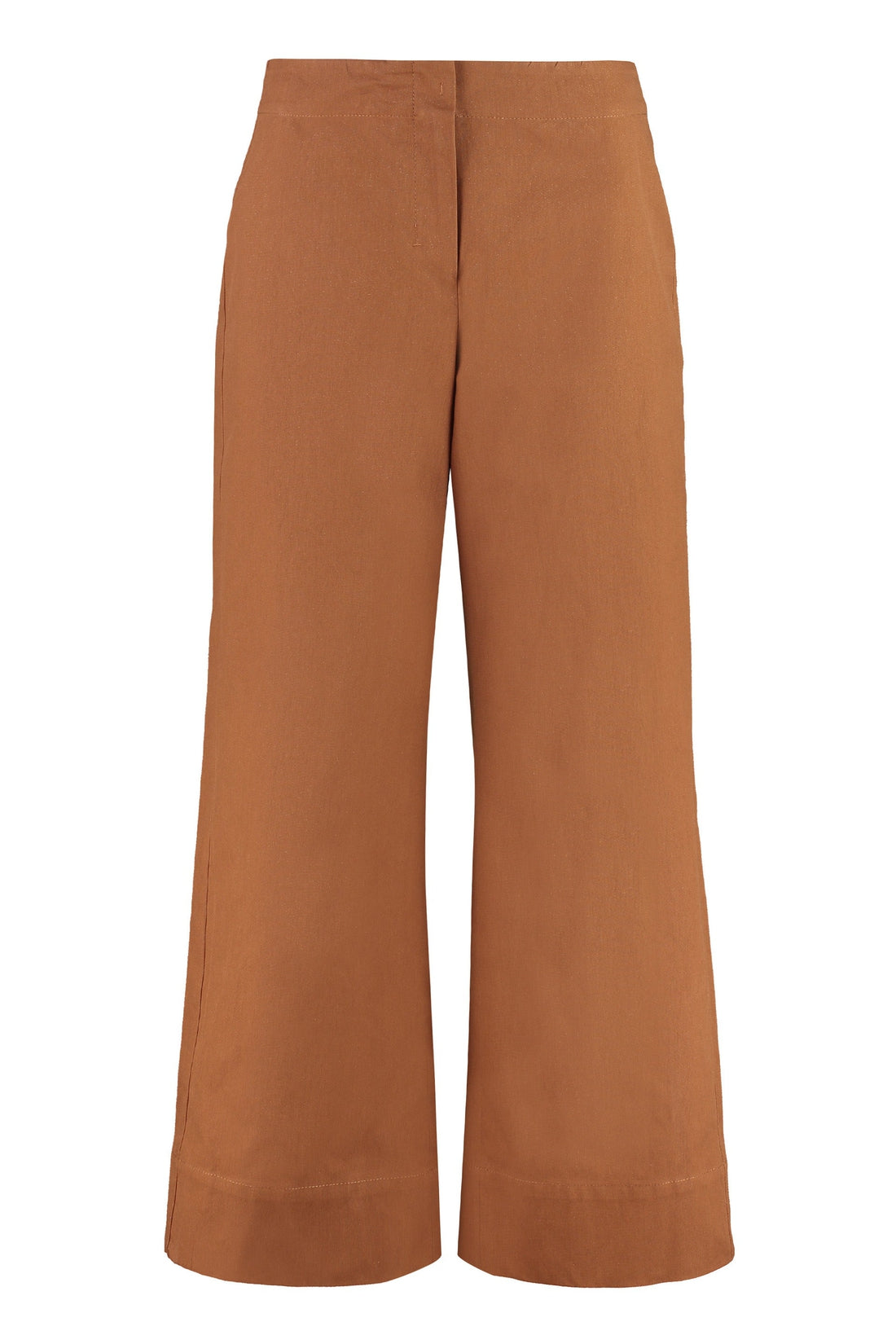 Max Mara-OUTLET-SALE-Lonza high-rise cotton trousers-ARCHIVIST