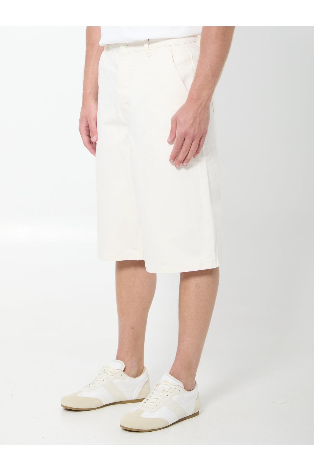 Ami Paris-OUTLET-SALE-Loose twill Bermuda shorts-ARCHIVIST