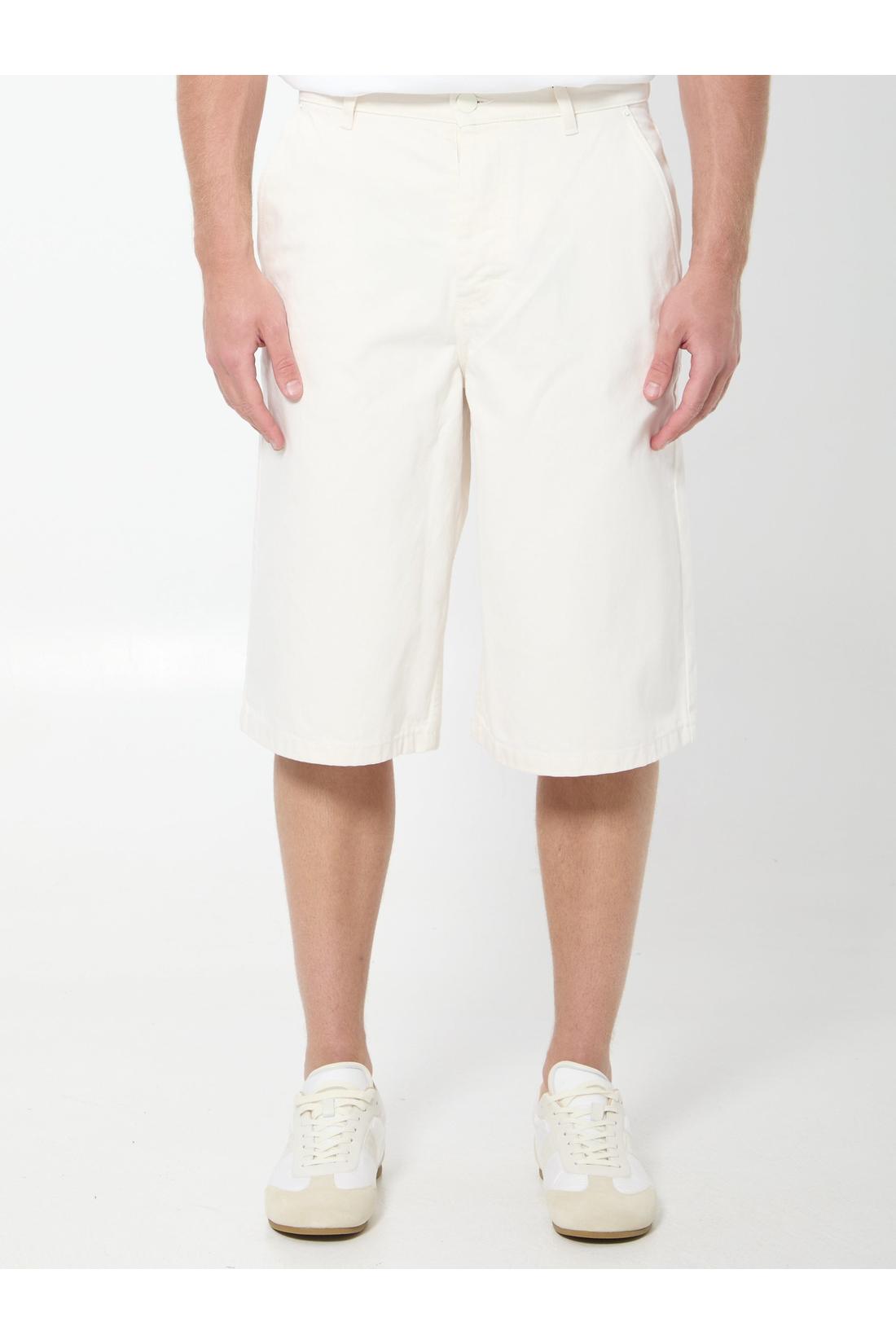 Ami Paris-OUTLET-SALE-Loose twill Bermuda shorts-ARCHIVIST