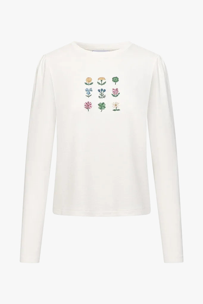 Damen Longshirt Lore-Hemden & Blusen-Felicitas-OUTLET-XS-weiß/bunt-ARCHIVIST-ARCHIVE-SALE