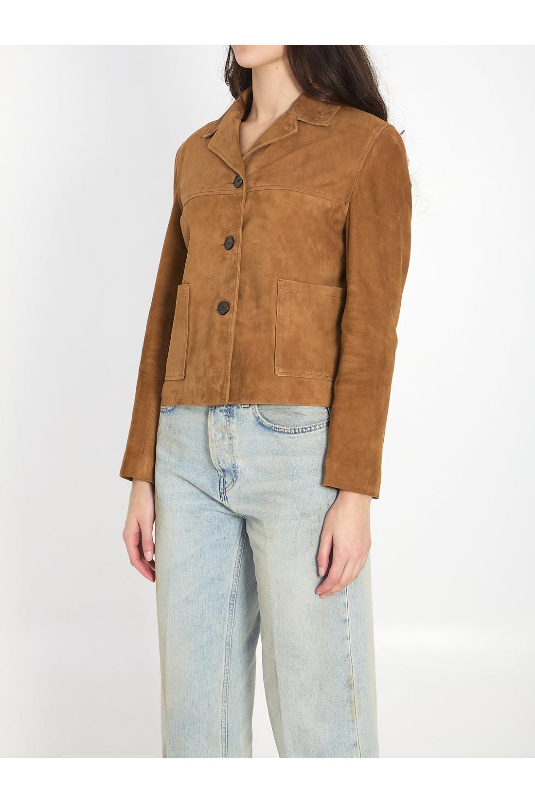 Arma-OUTLET-SALE-Lotus suede leather jacket-ARCHIVIST