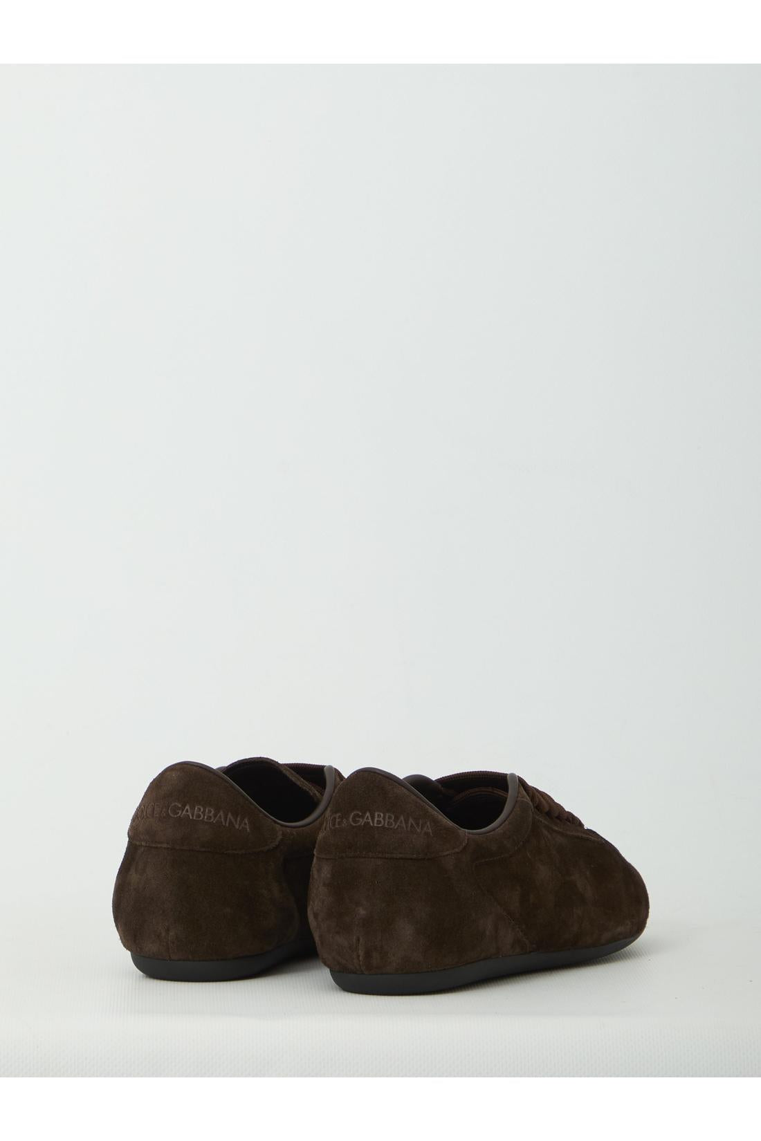 Dolce & Gabbana-OUTLET-SALE-Low-top suede sneakers-ARCHIVIST