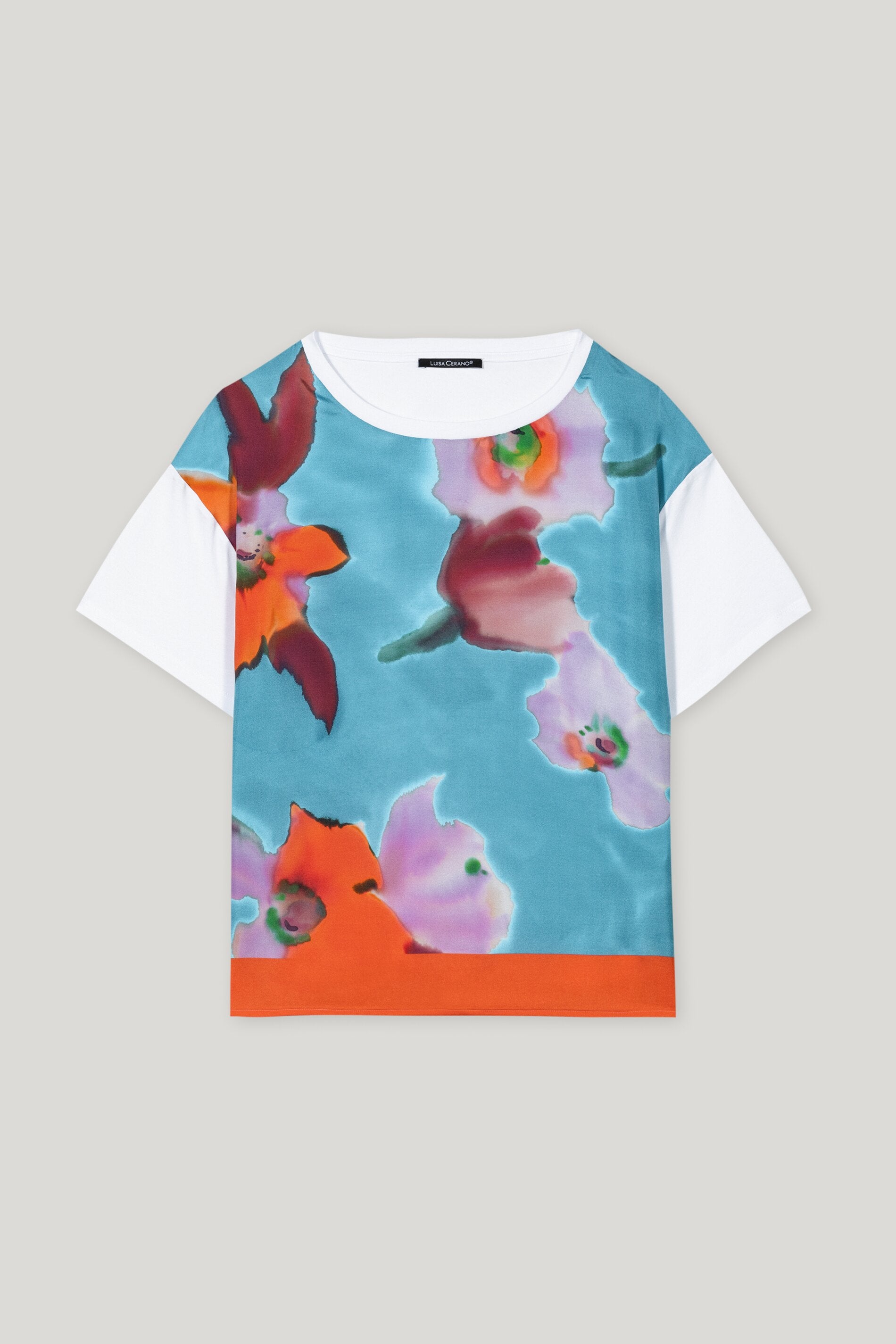 T-Shirt mit Hibiskus-Print