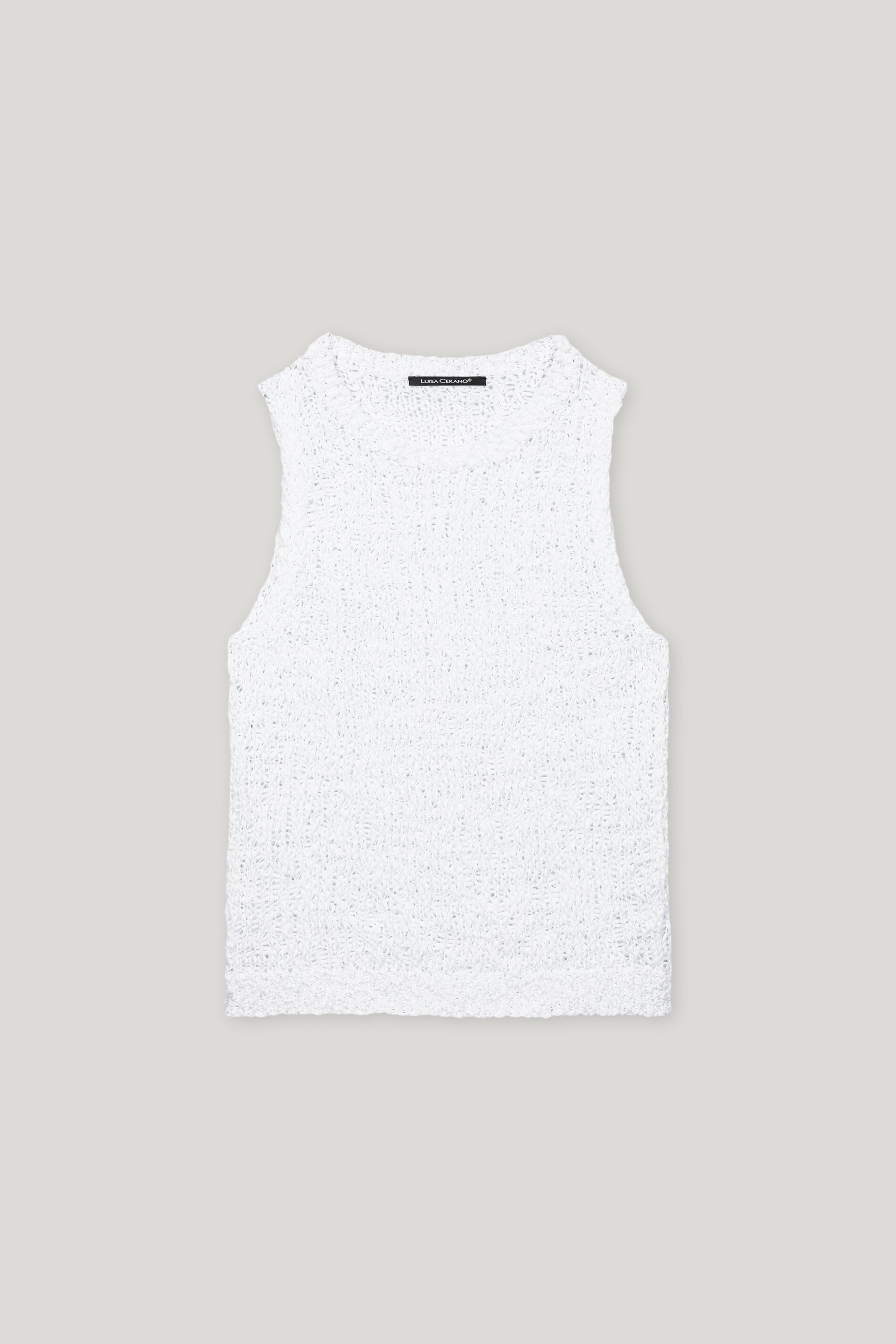 Bouclé-Stricktop-Strick & Pullover-Luisa Cerano-34-bleached white-ARCHIVIST