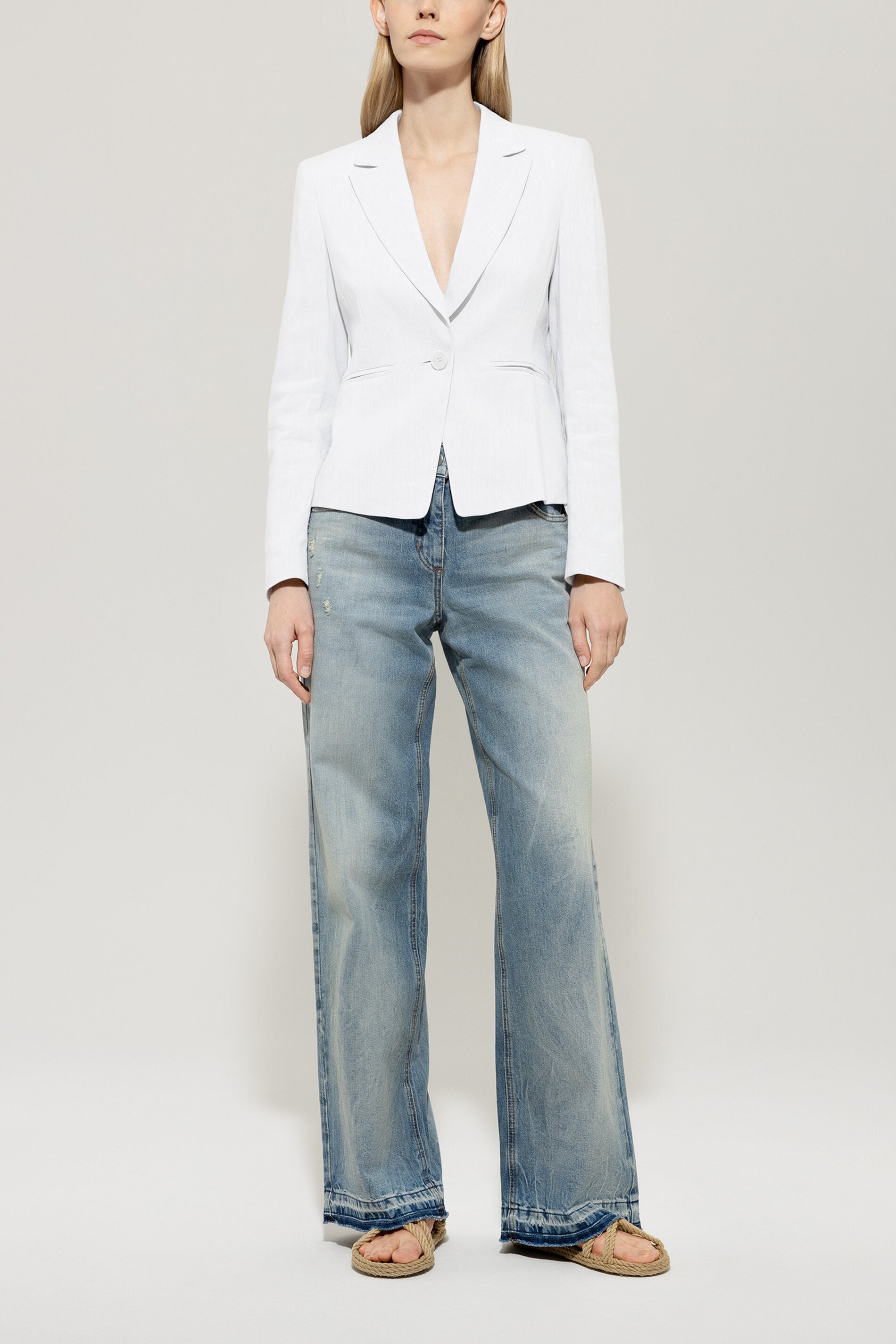 Blazer aus Leinen-Mix