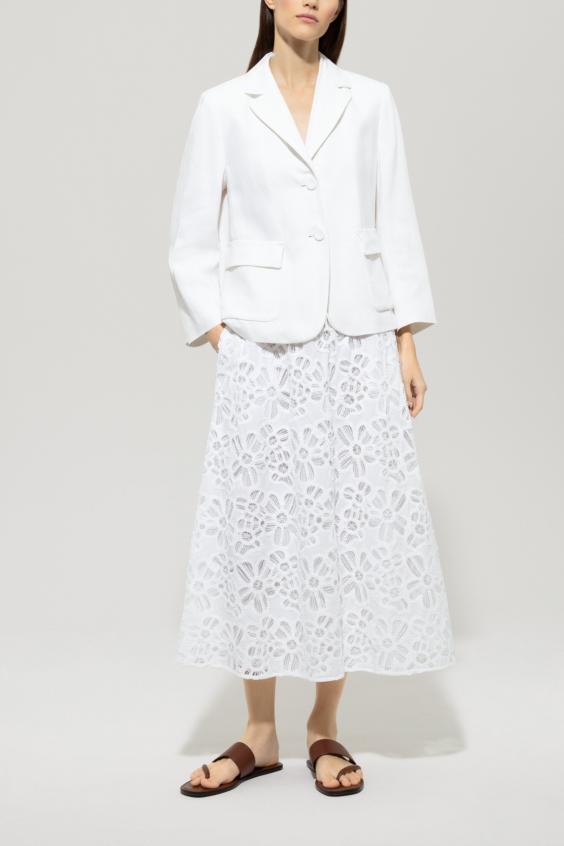 Blazer aus Leinen-Mix