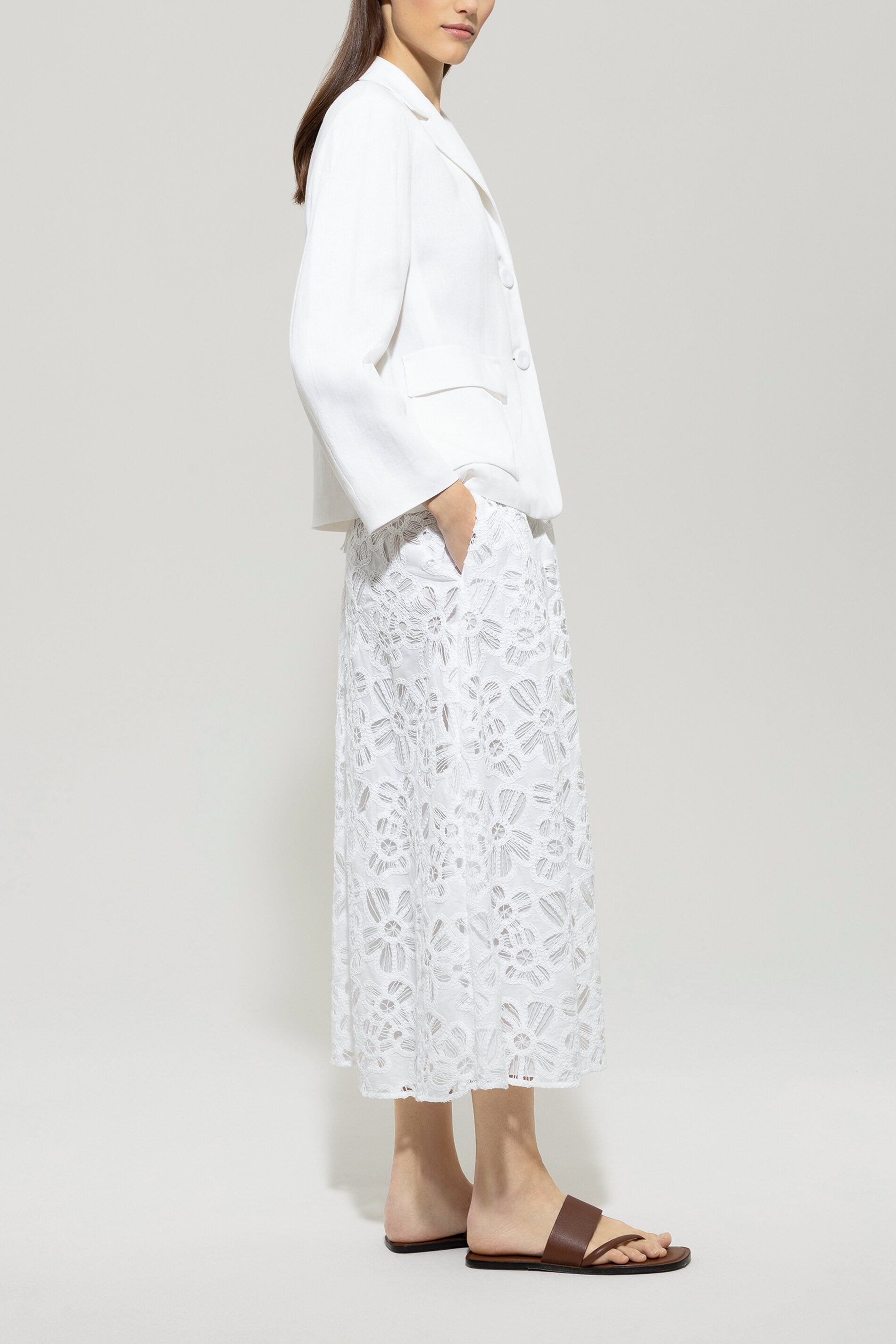 Blazer aus Leinen-Mix