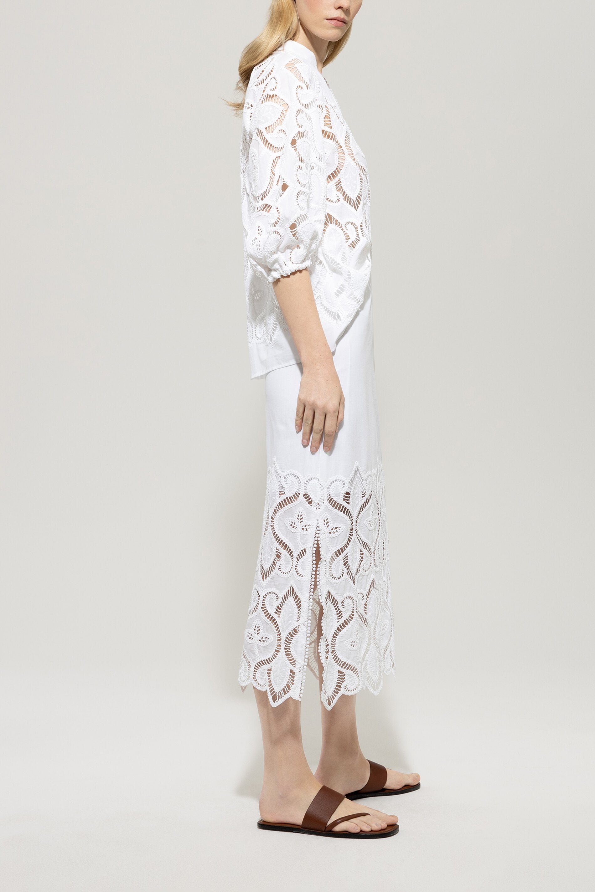 Maxirock mit Lochstickerei-Kleider & Röcke-Luisa Cerano-ARCHIVIST