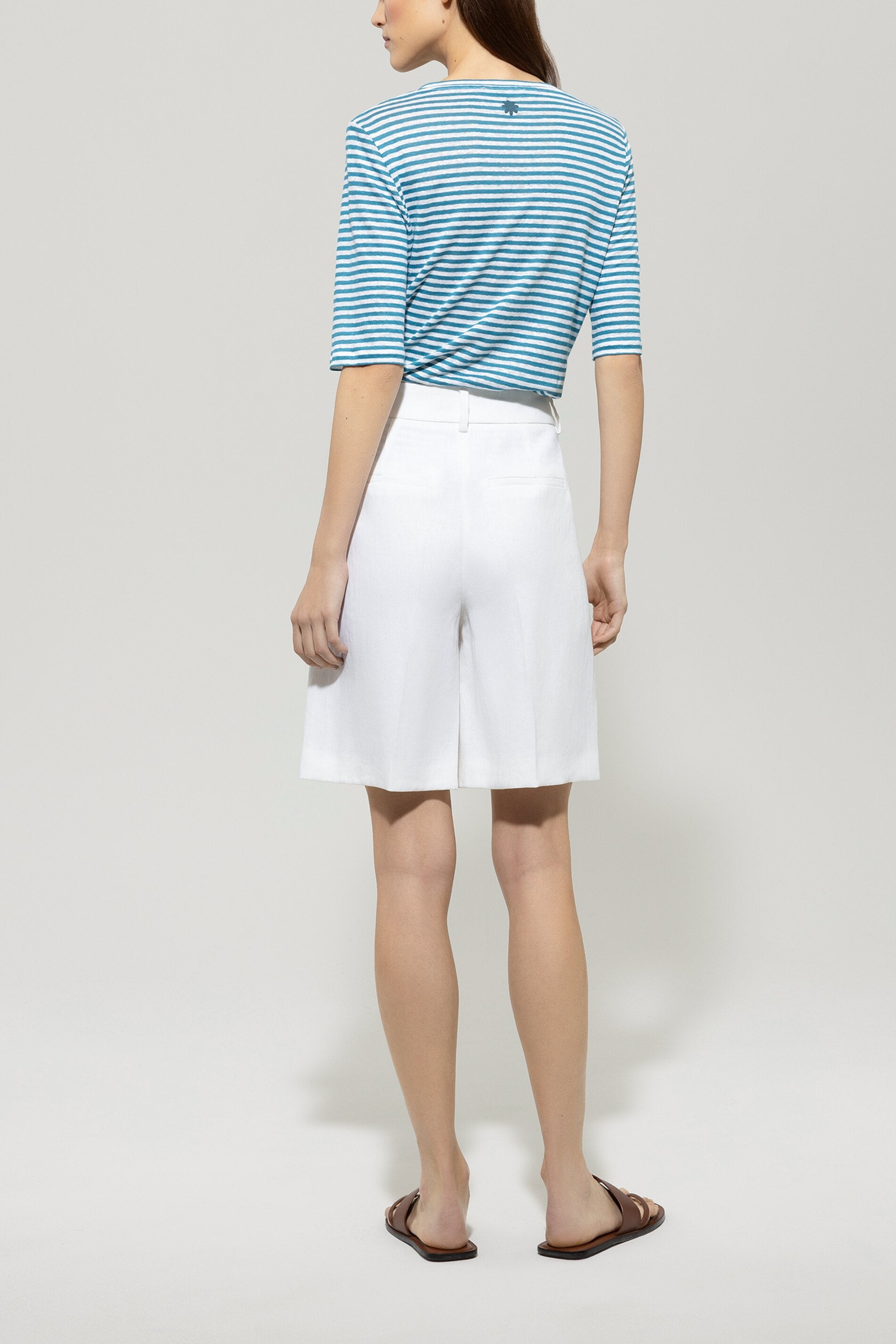 Bermuda aus Leinen-Mix