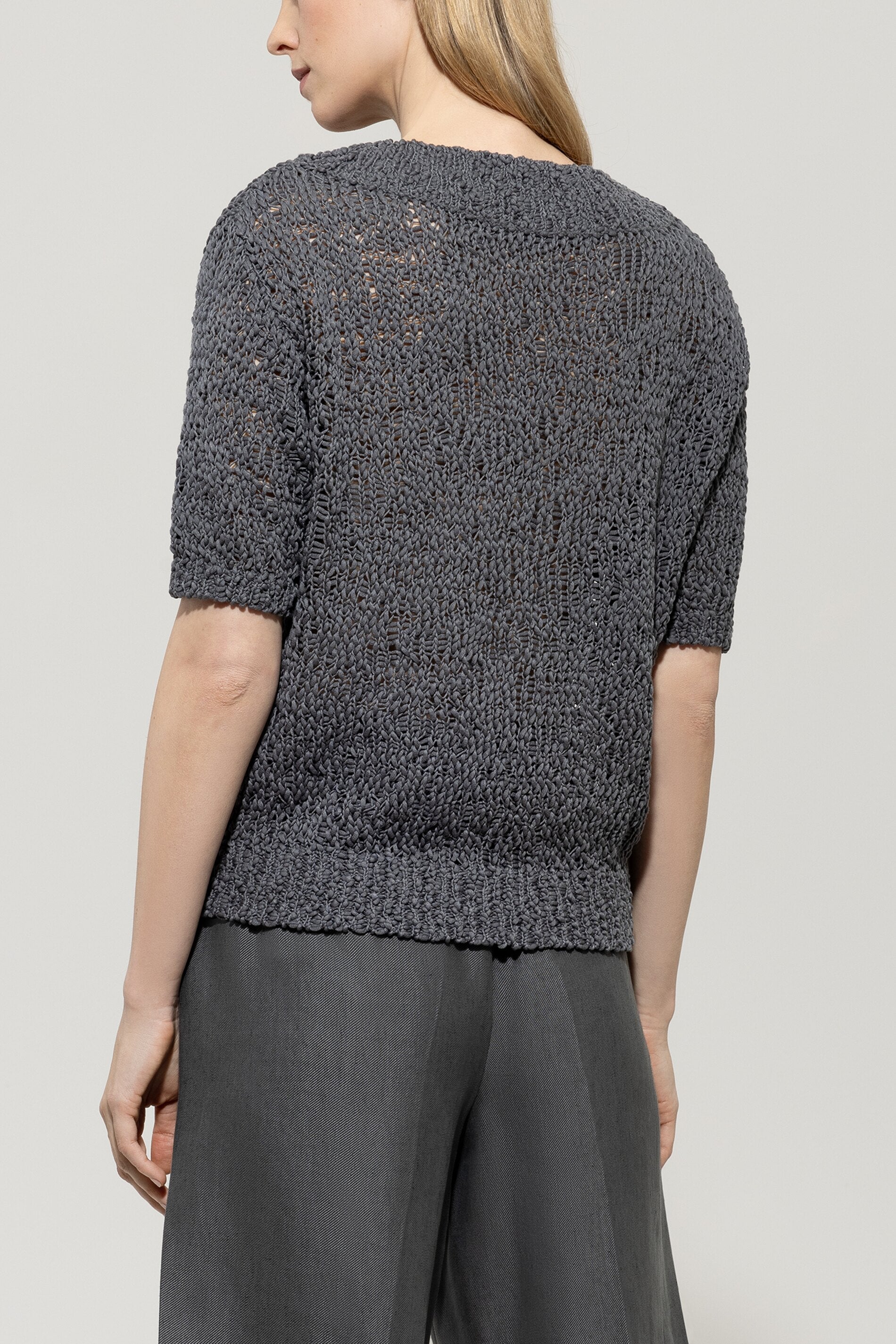 Pullover mit U-Boot-Ausschnitt-Strick & Pullover-Luisa Cerano-ARCHIVIST