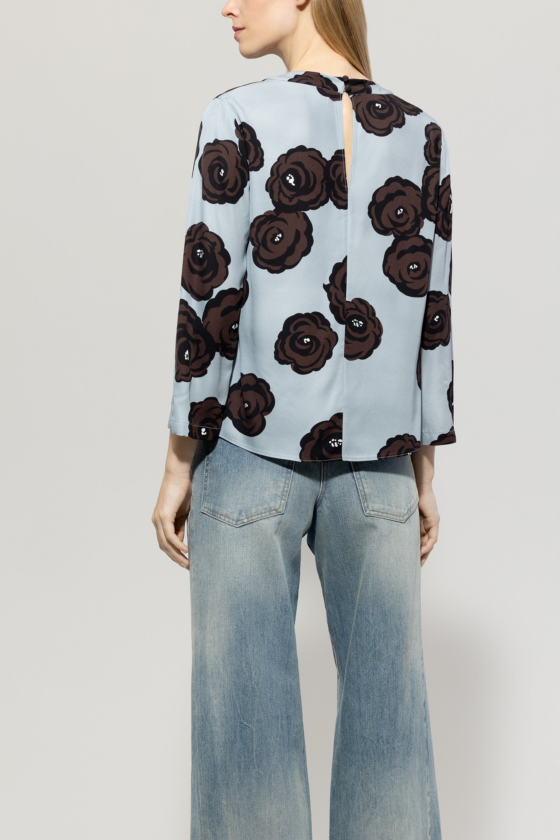 Luisa Cerano-Bluse mit Flower-Print-Hemden & Blusen-Black-Deal-Outlet-by-ARCHIVIST