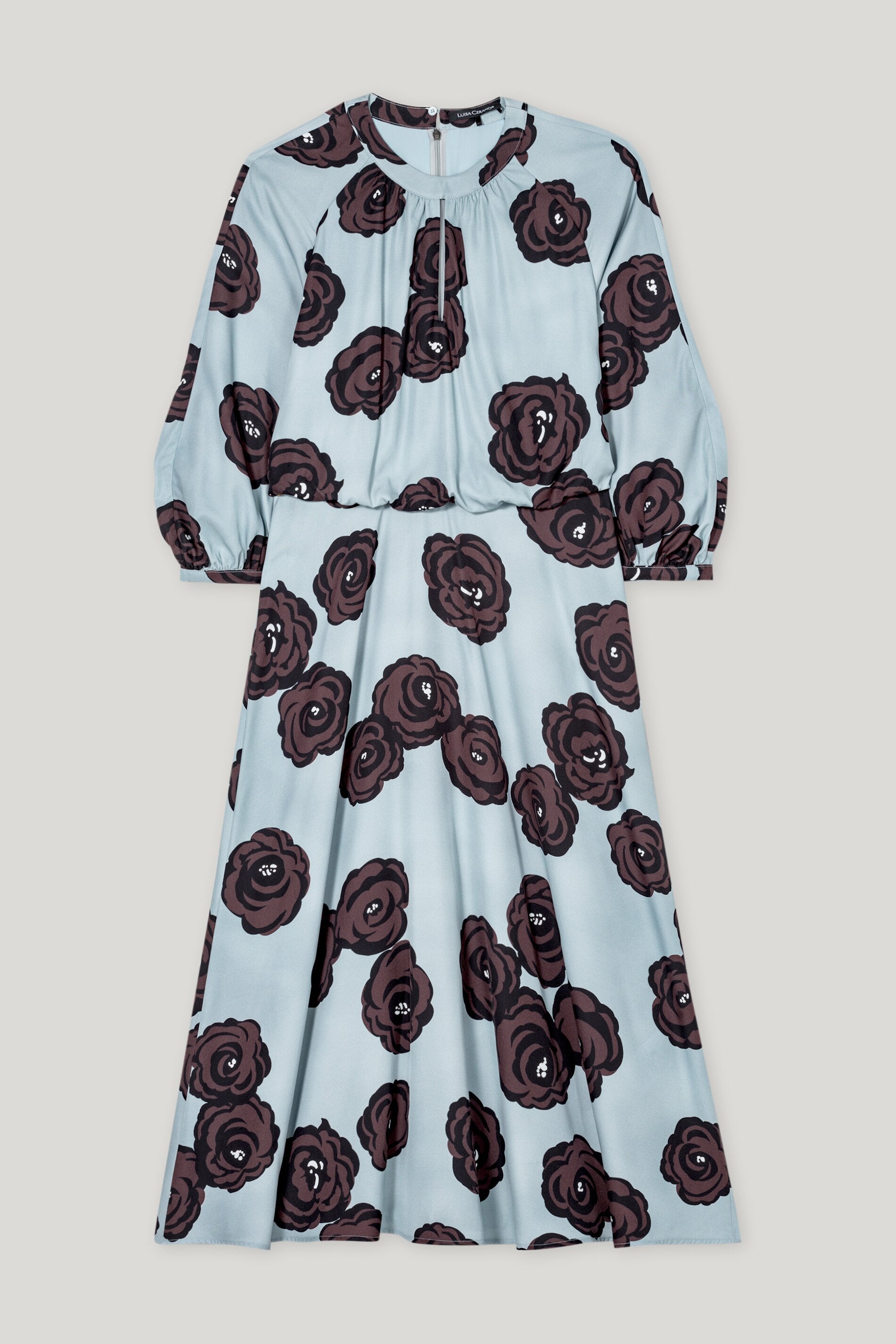 Luisa Cerano-Maxikleid mit Flower-Print-Kleider & Röcke-Black-Deal-Outlet-by-ARCHIVIST