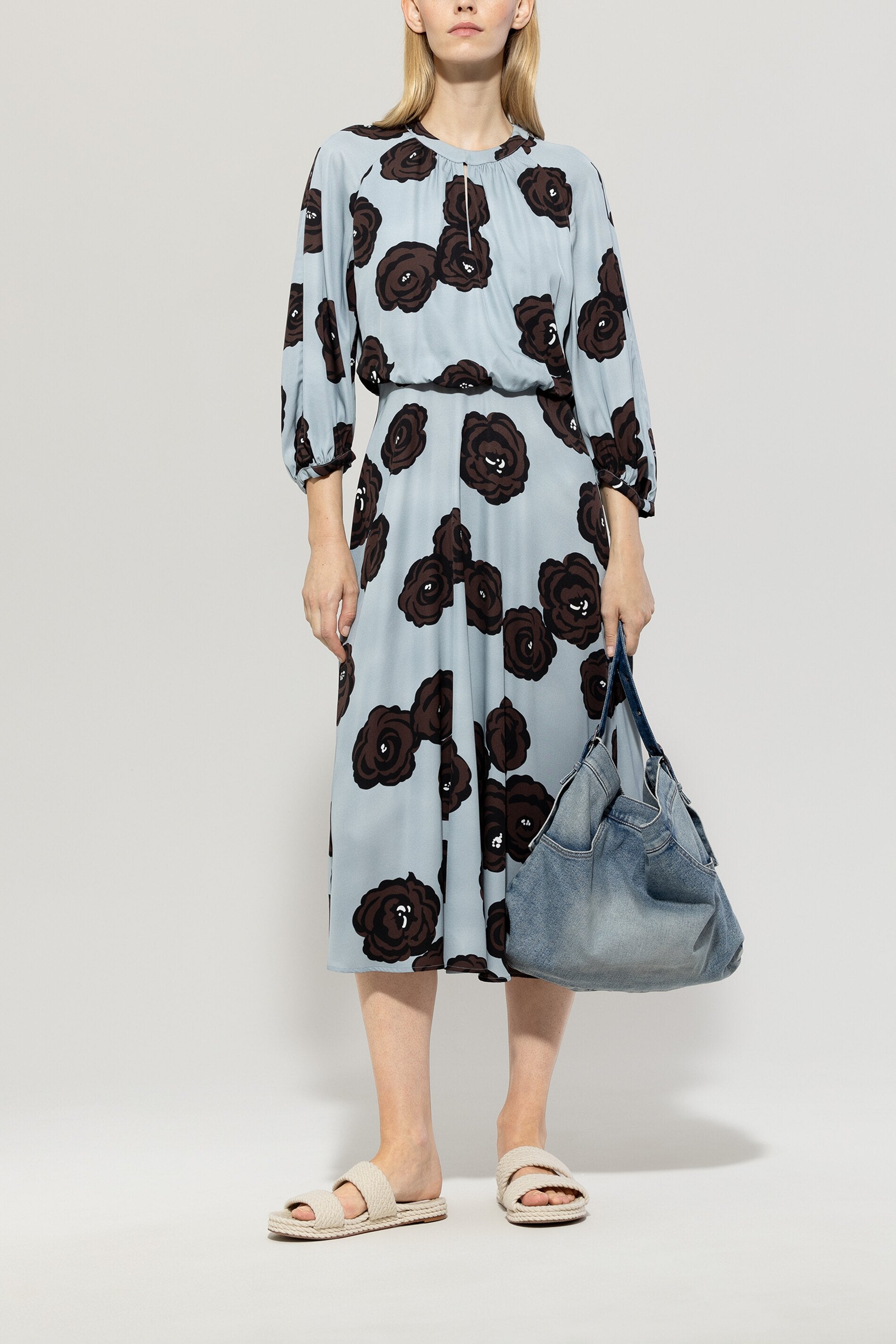 Luisa Cerano-Maxikleid mit Flower-Print-Kleider & Röcke-Black-Deal-Outlet-by-ARCHIVIST