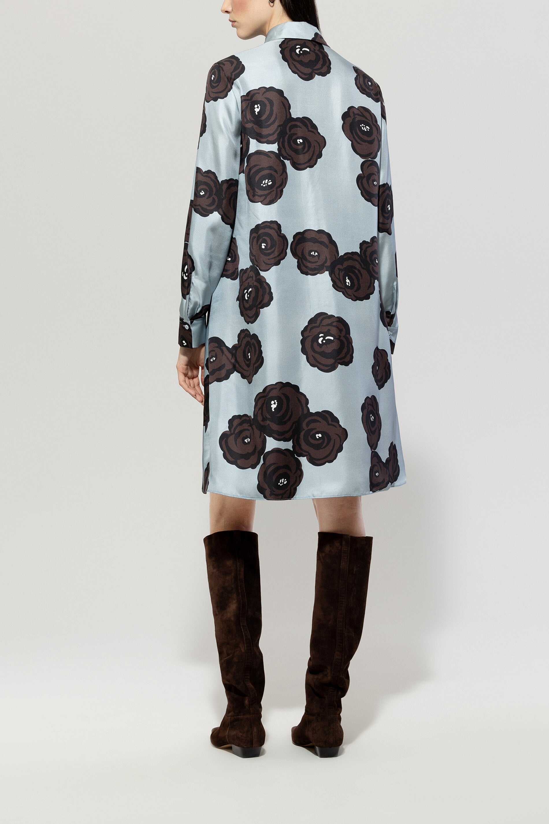 Luisa Cerano-Seidenkleid mit Flower-Print-Kleider & Röcke-Black-Deal-Outlet-by-ARCHIVIST