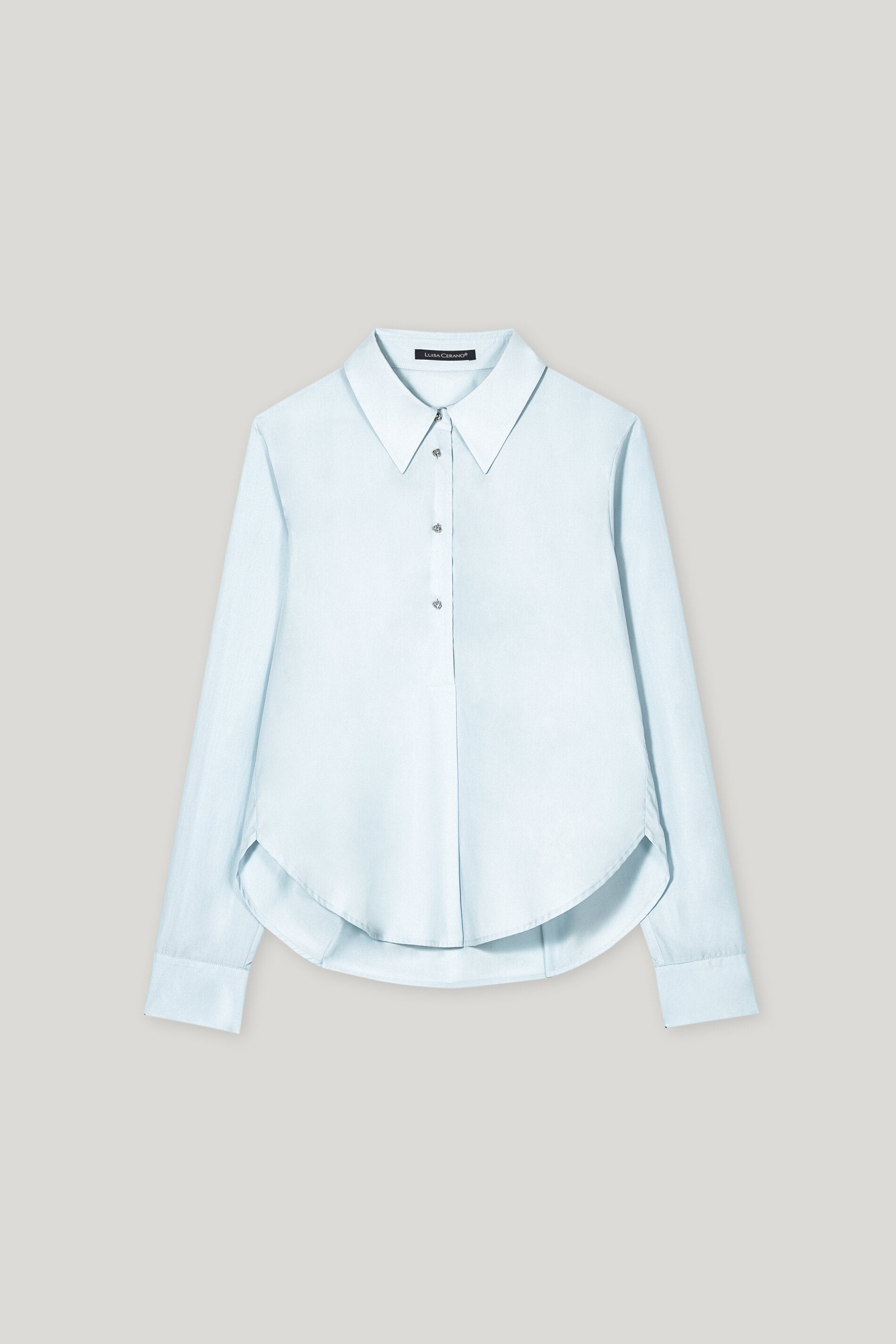 Luisa Cerano-Tunikabluse aus Baumwolle-Hemden & Blusen-Black-Deal-Outlet-by-ARCHIVIST