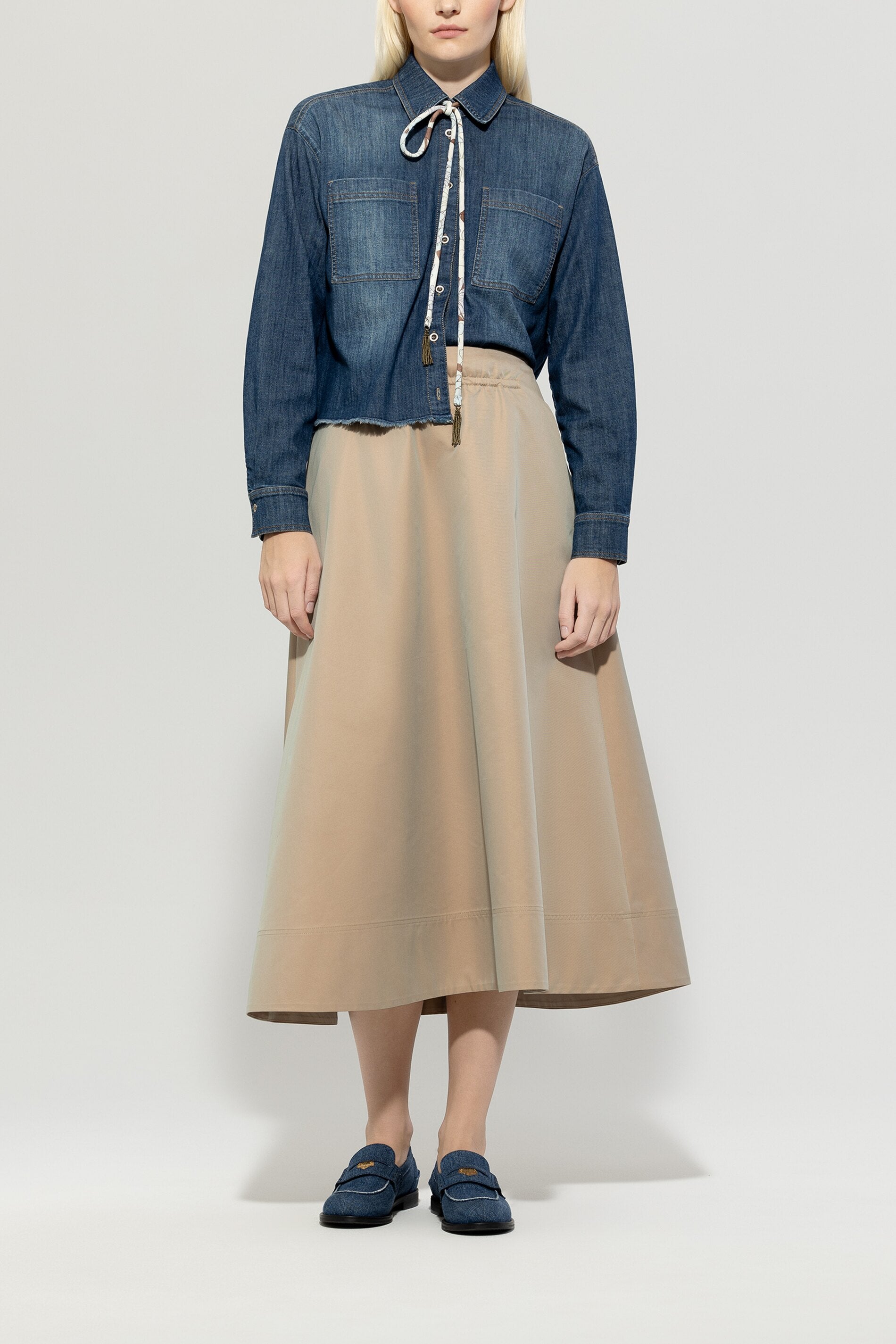 Luisa Cerano-Denim-Hemdbluse-Hemden & Blusen-Black-Deal-Outlet-by-ARCHIVIST