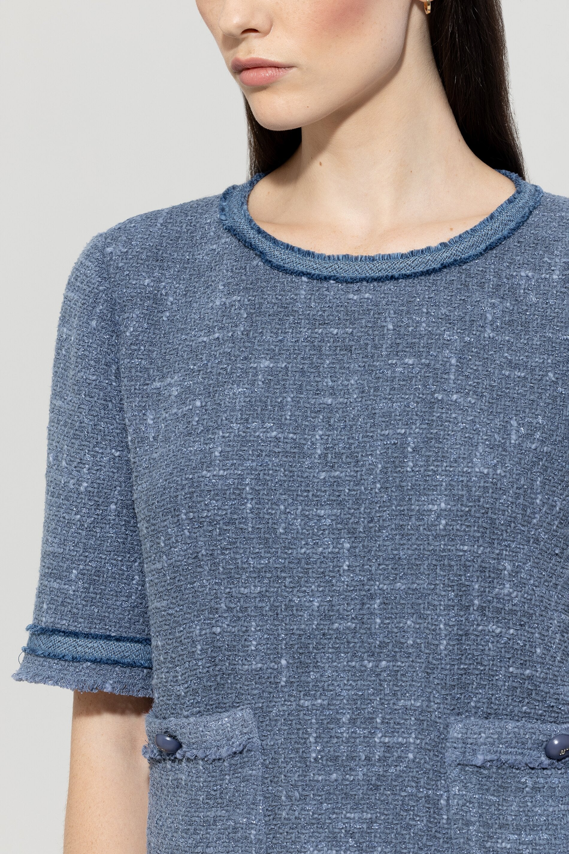 Luisa Cerano-Vintage-Tweedbluse-Hemden & Blusen-Black-Deal-Outlet-by-ARCHIVIST