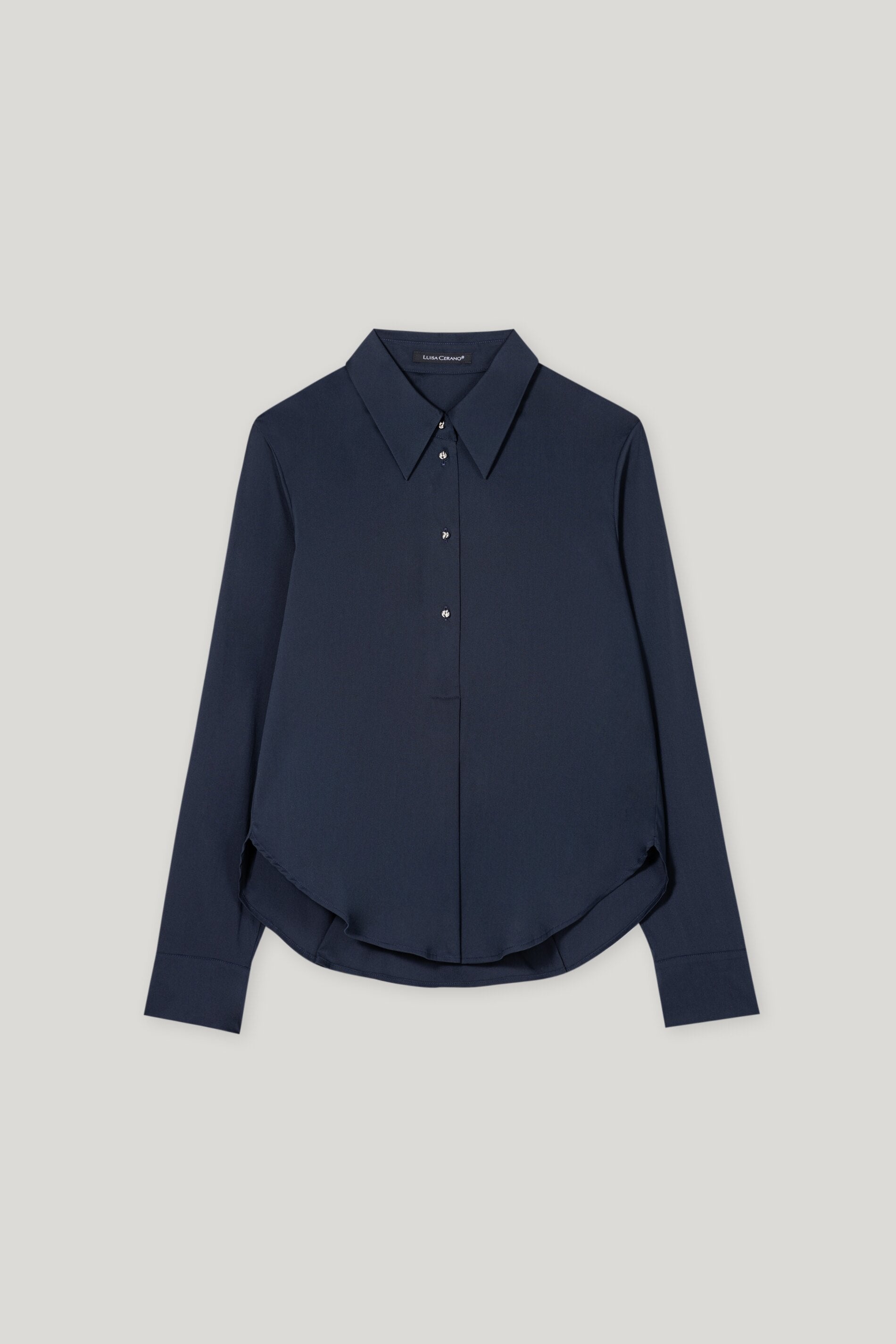 Luisa Cerano-Tunikabluse aus Baumwolle-Hemden & Blusen-Black-Deal-Outlet-by-ARCHIVIST