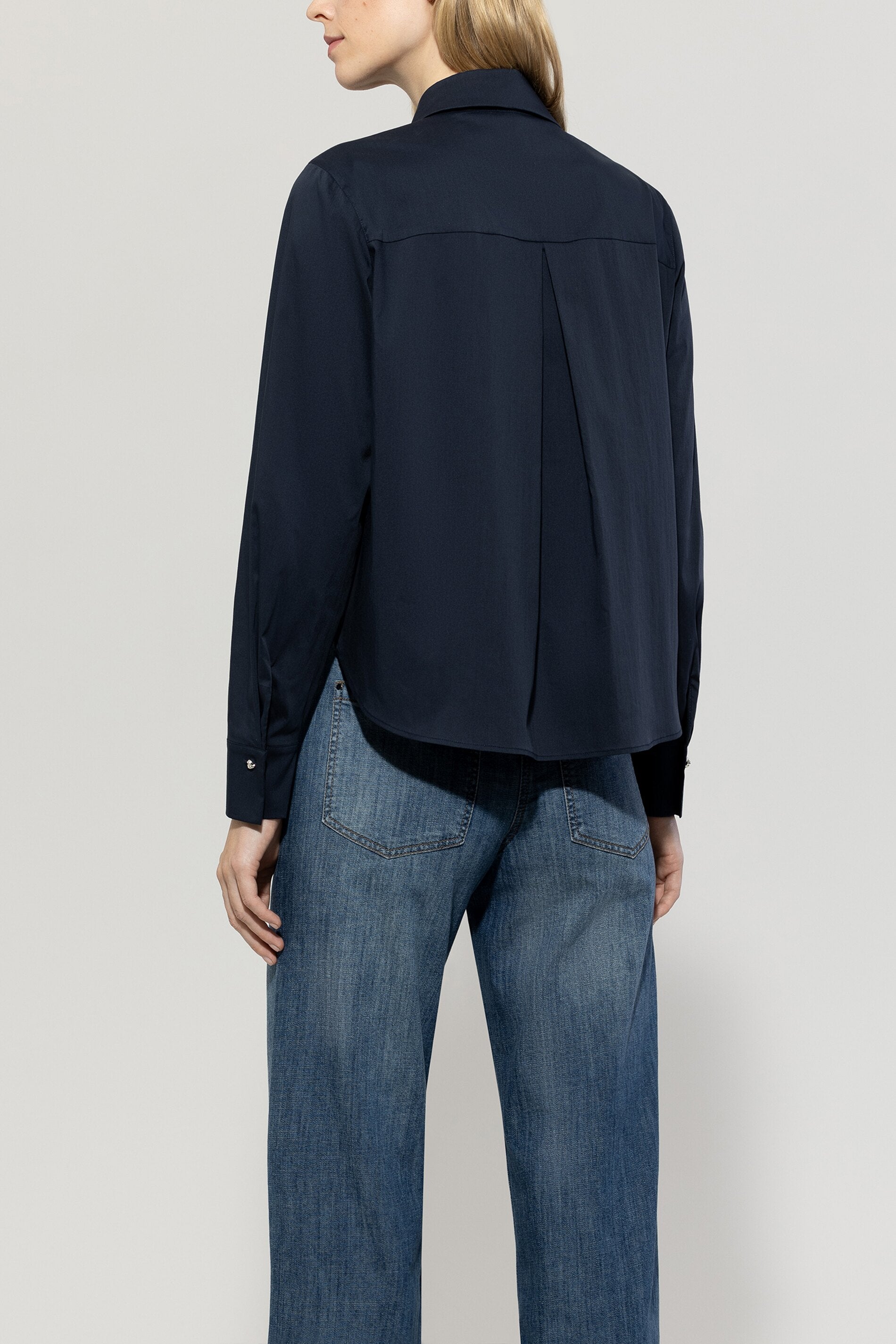 Luisa Cerano-Tunikabluse aus Baumwolle-Hemden & Blusen-Black-Deal-Outlet-by-ARCHIVIST