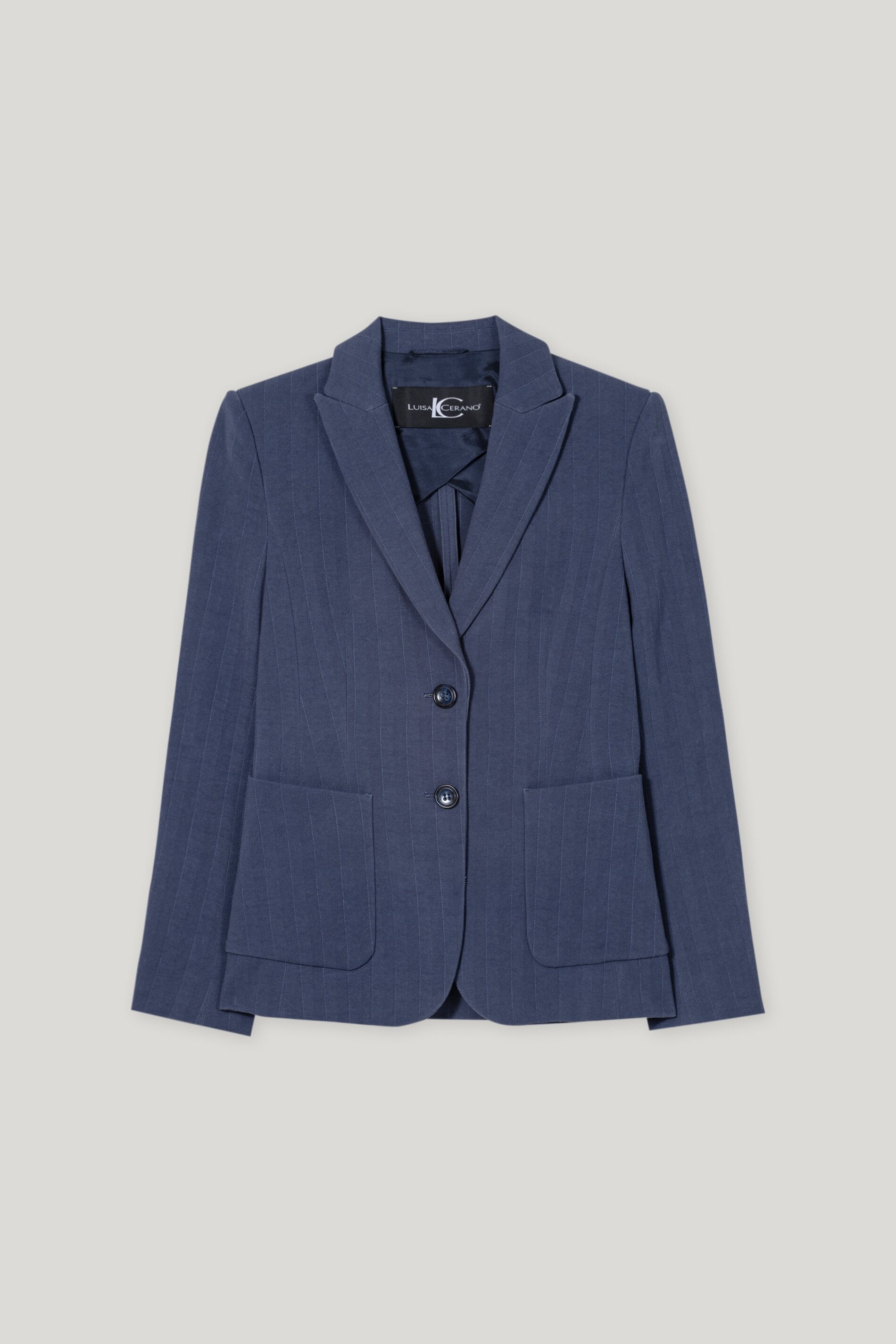 Luisa Cerano-Blazer in Denim-Optik-Jacken & Mäntel-Black-Deal-Outlet-by-ARCHIVIST