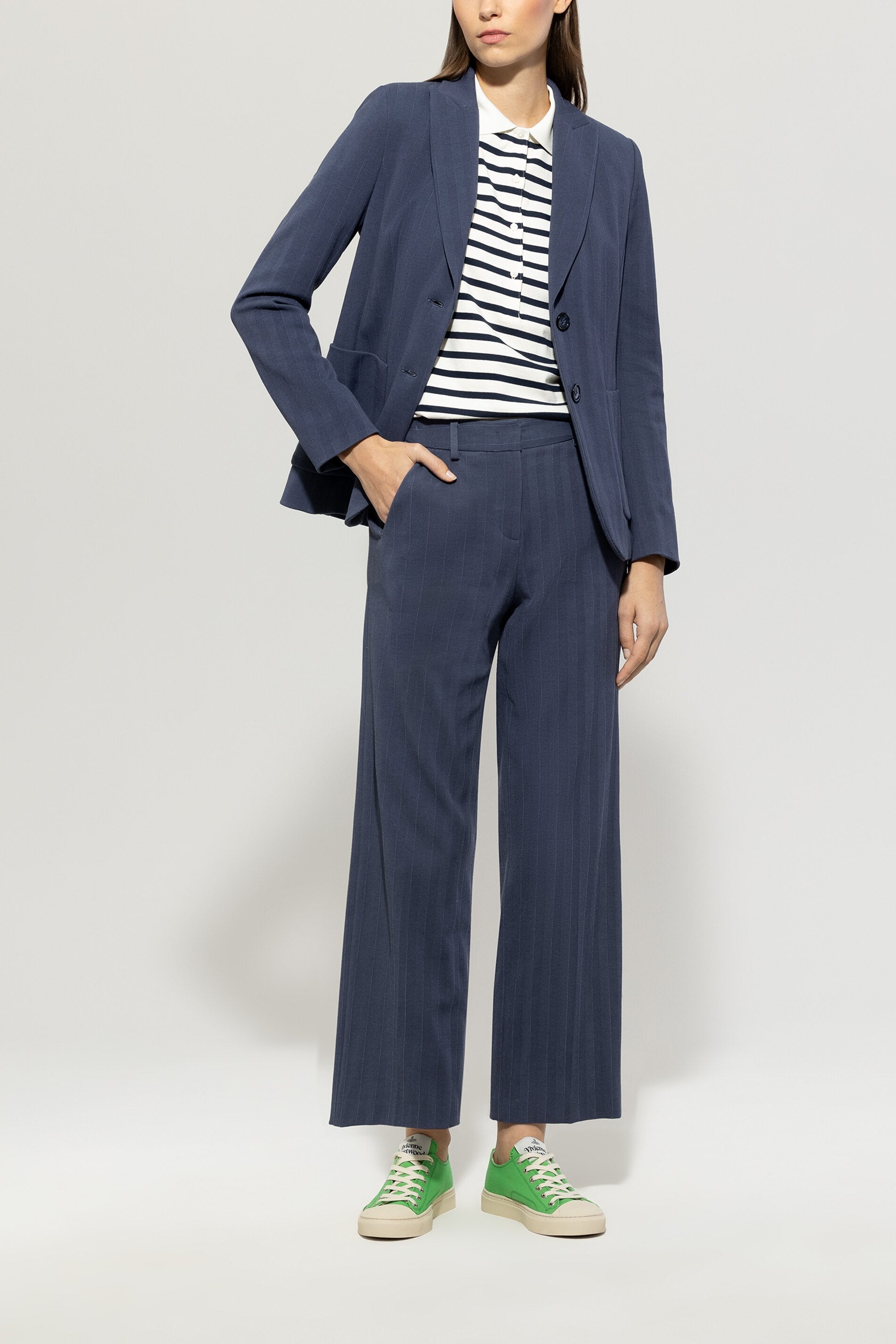 Luisa Cerano-Blazer in Denim-Optik-Jacken & Mäntel-Black-Deal-Outlet-by-ARCHIVIST
