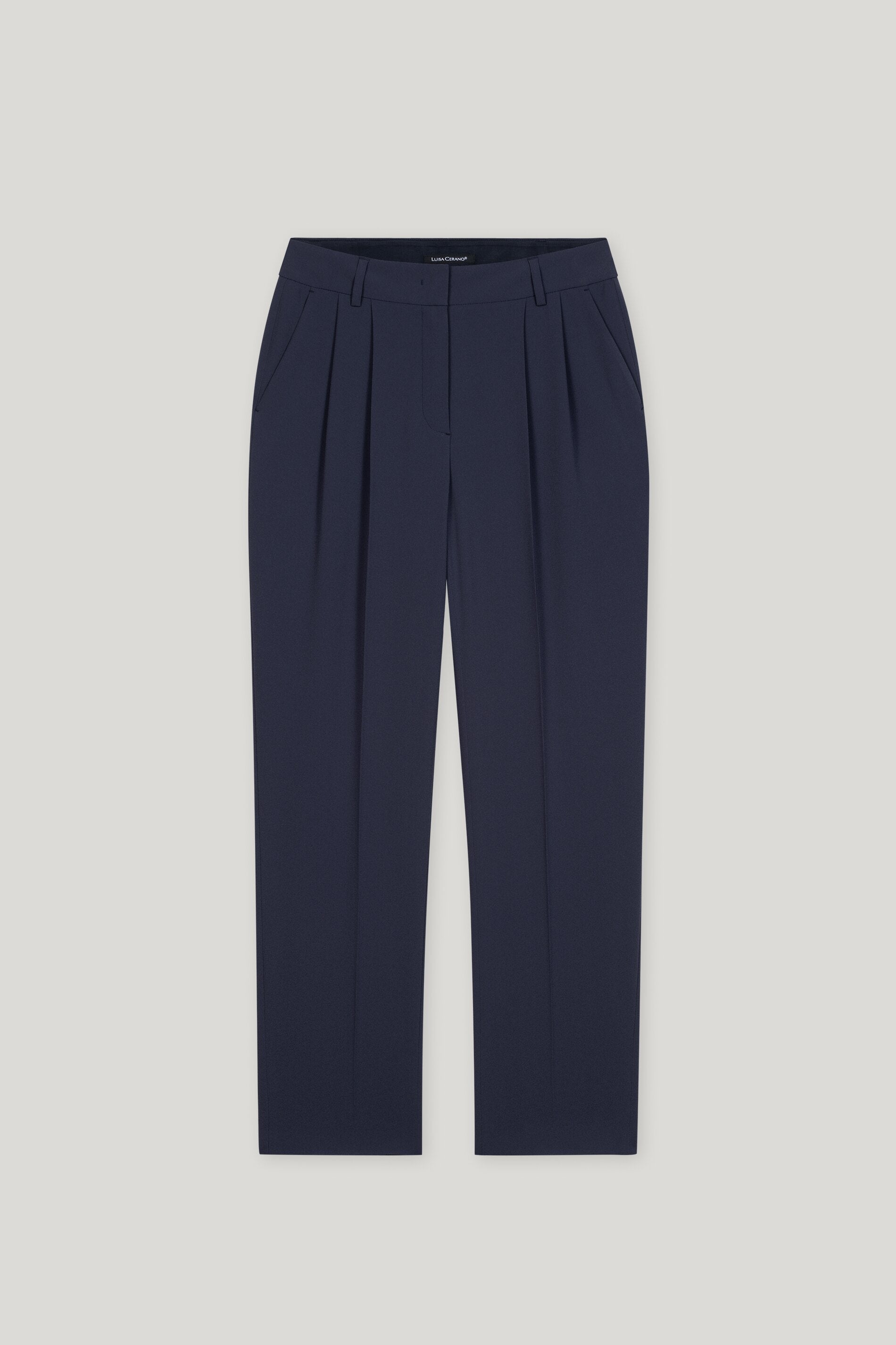 Luisa Cerano-Satin-Tapered-Pants-Hosen-Black-Deal-Outlet-by-ARCHIVIST