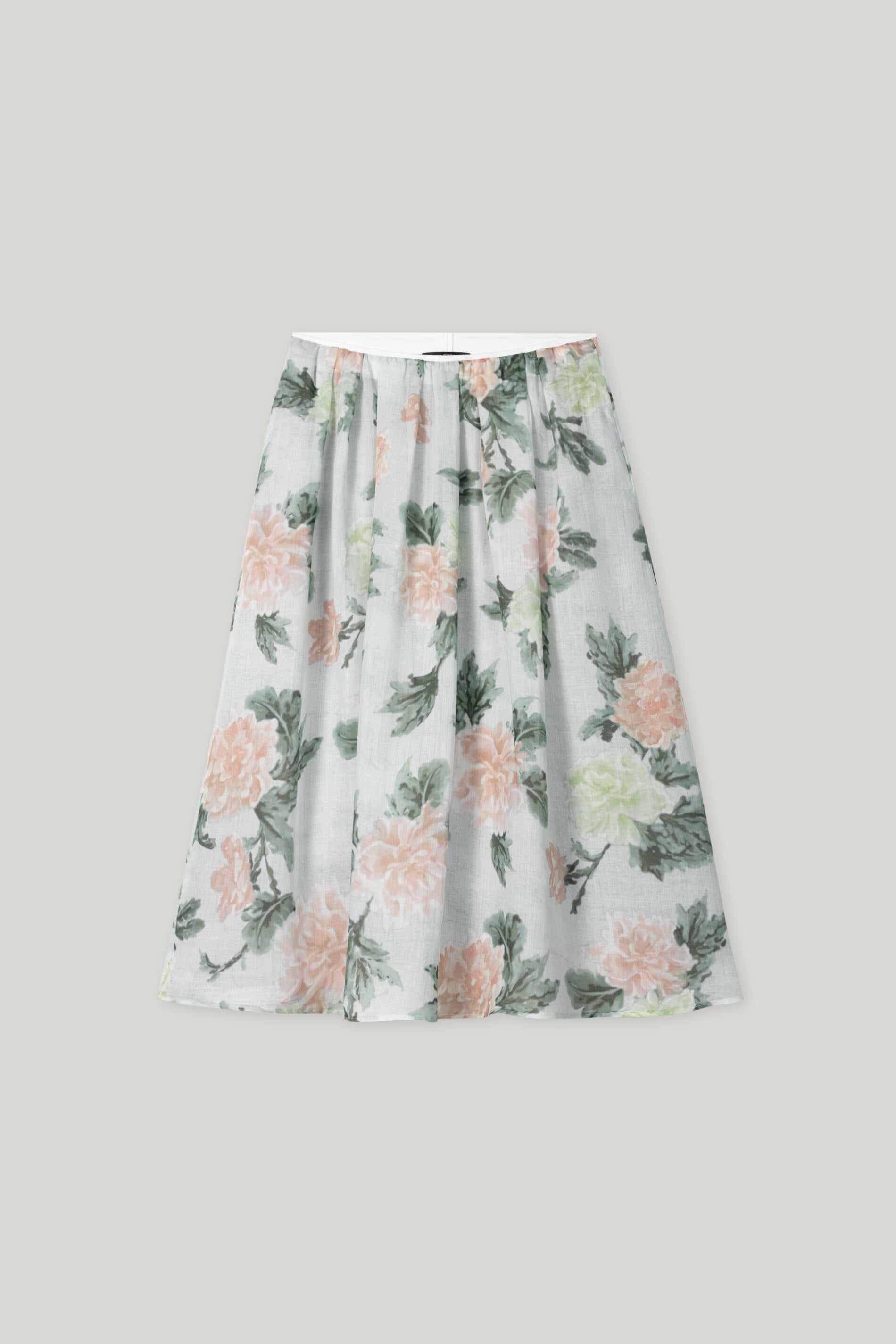 Ramie-Rock mit Flower-Print-Kleider & Röcke-Luisa Cerano-34-multi-ARCHIVIST