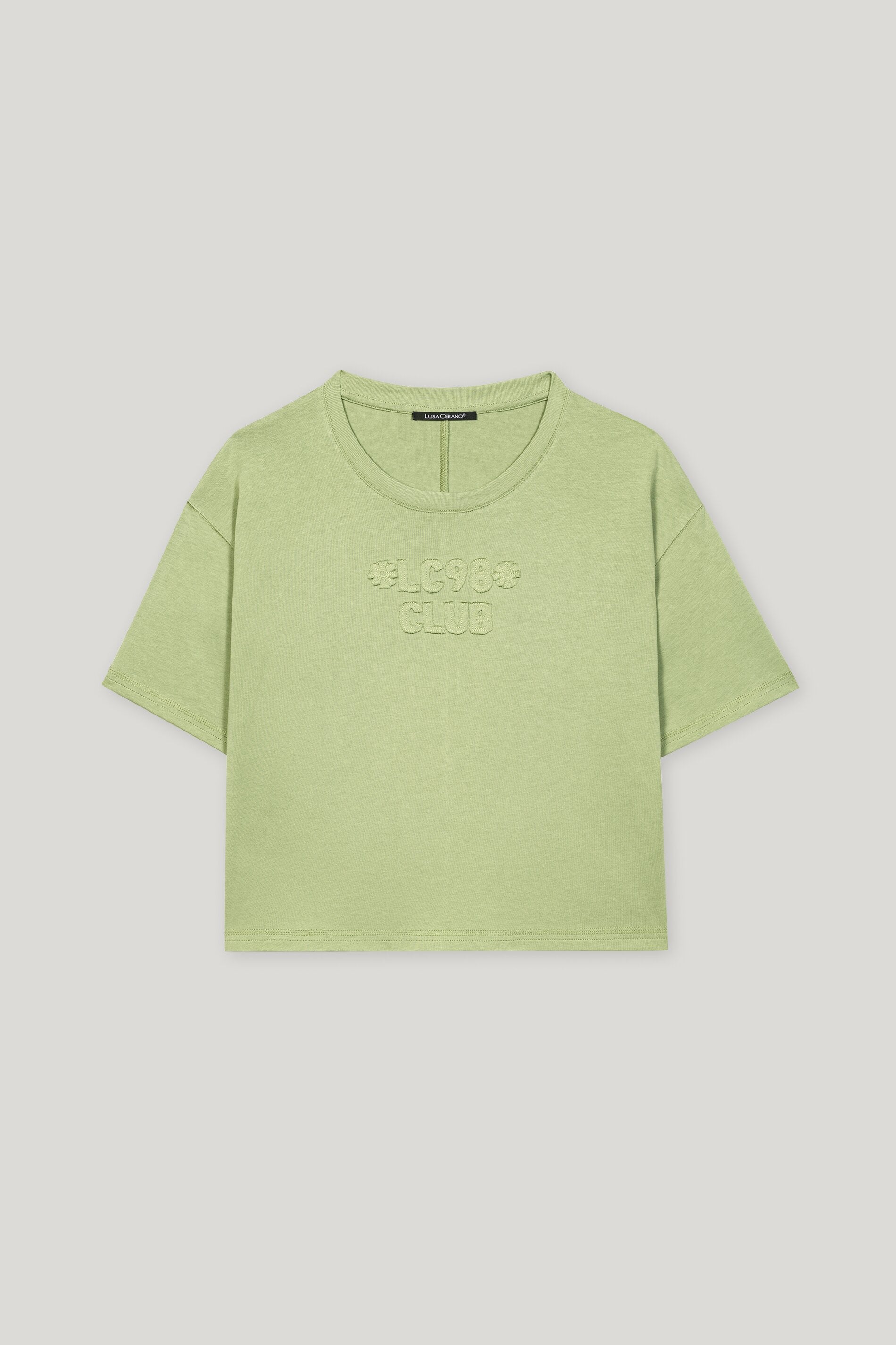 Luisa Cerano-T-Shirt mit Logo-Applikation-Shirts-Black-Deal-Outlet-by-ARCHIVIST