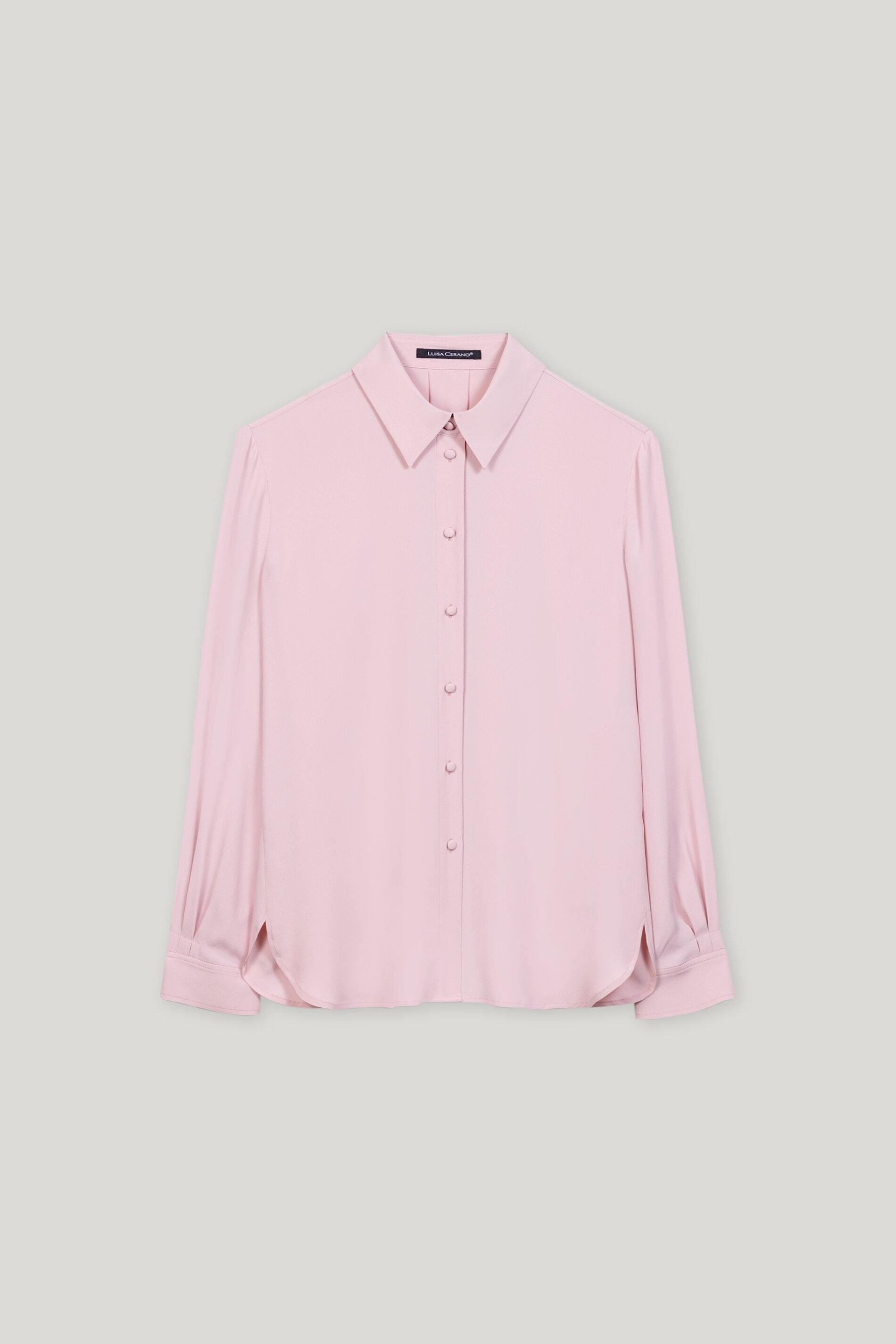 Hemdbluse aus Seiden-Mix