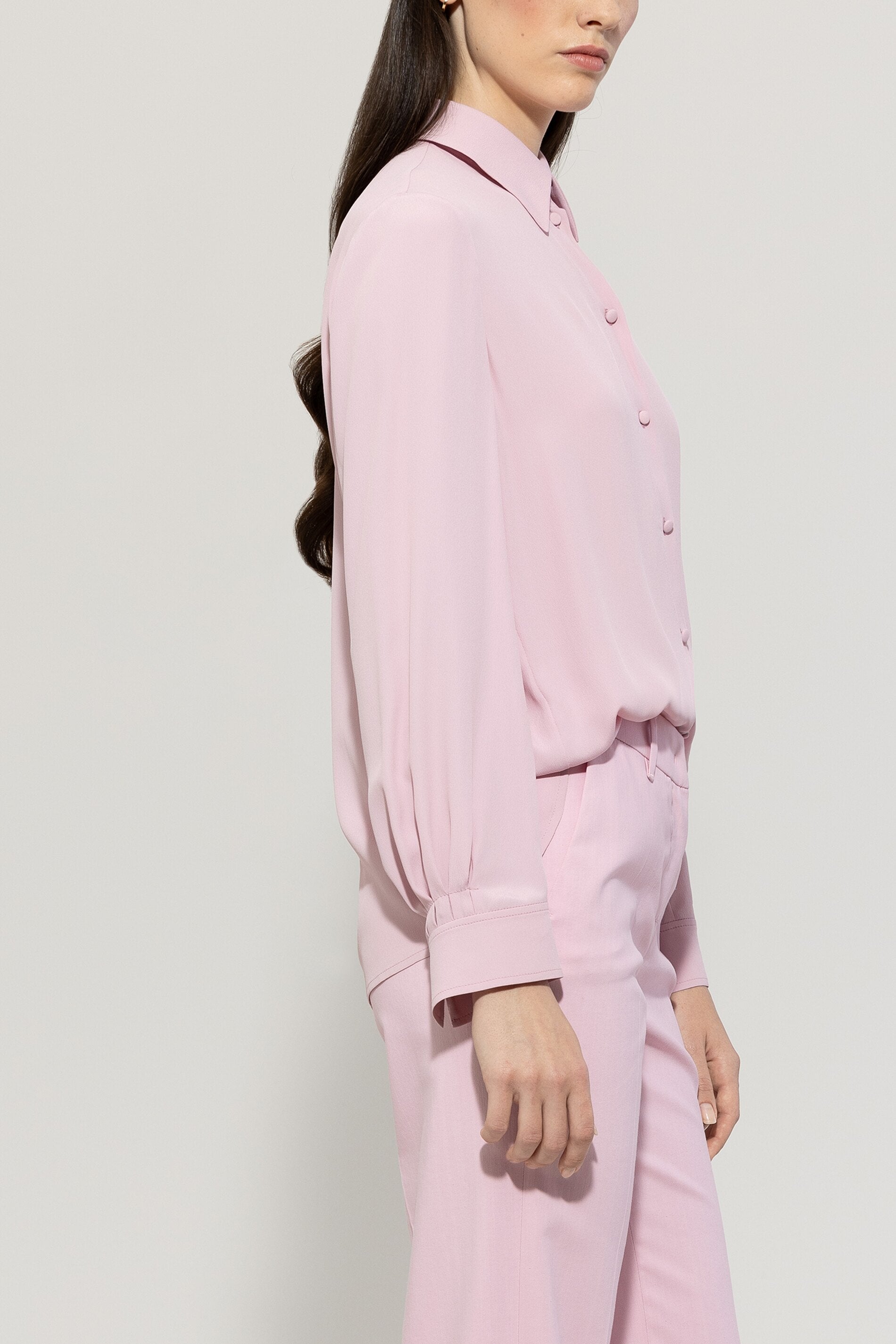 Hemdbluse aus Seiden-Mix