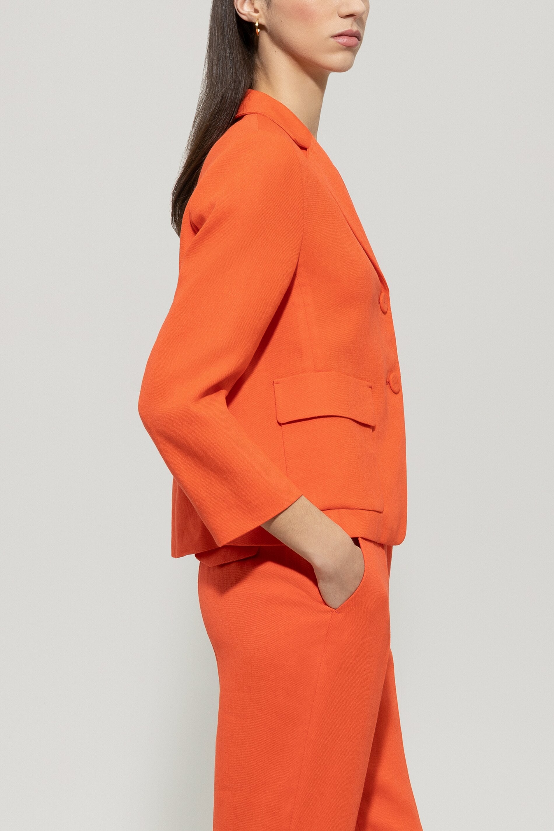 Blazer aus Leinen-Mix