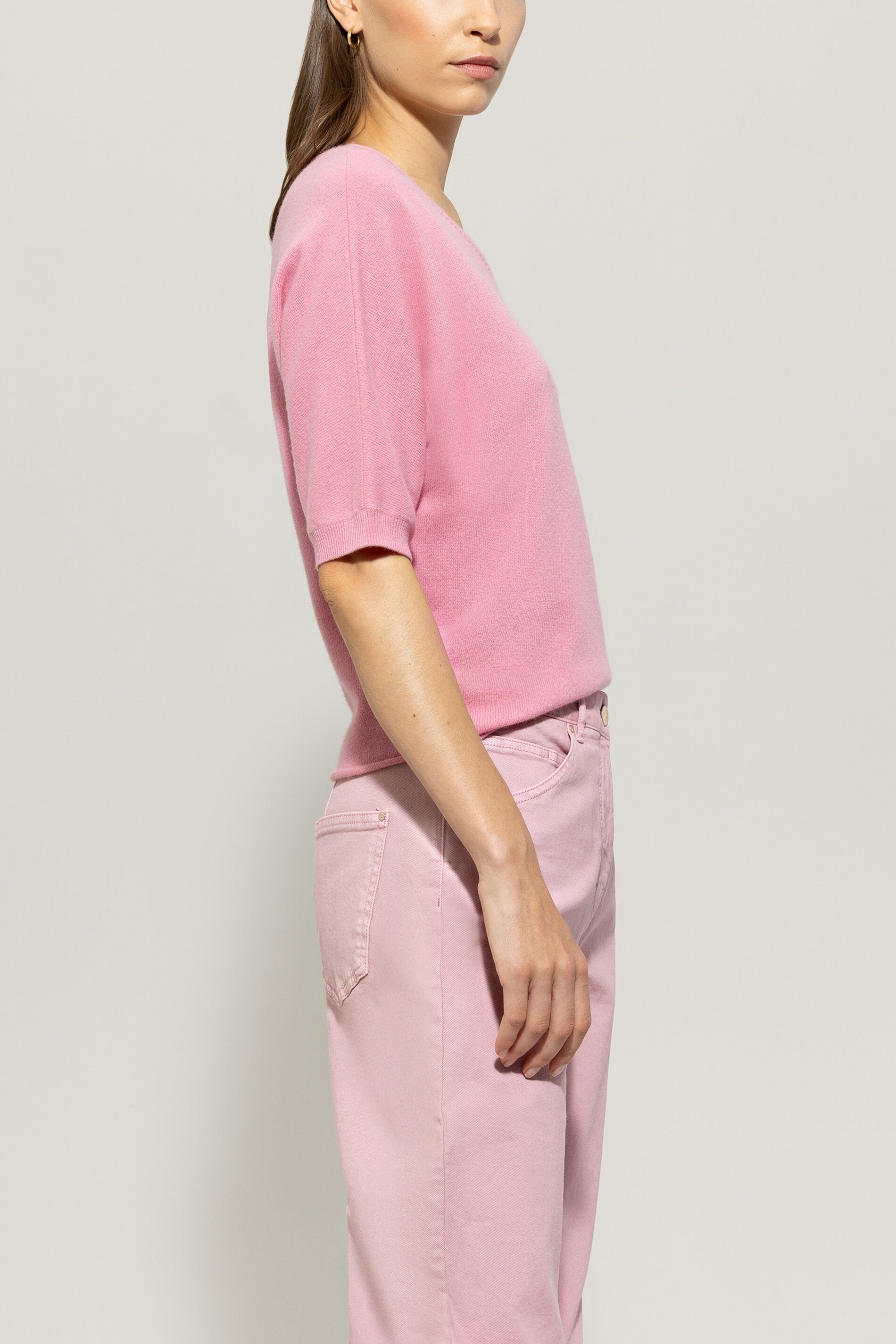 V-Pullover aus Kaschmir-Mix