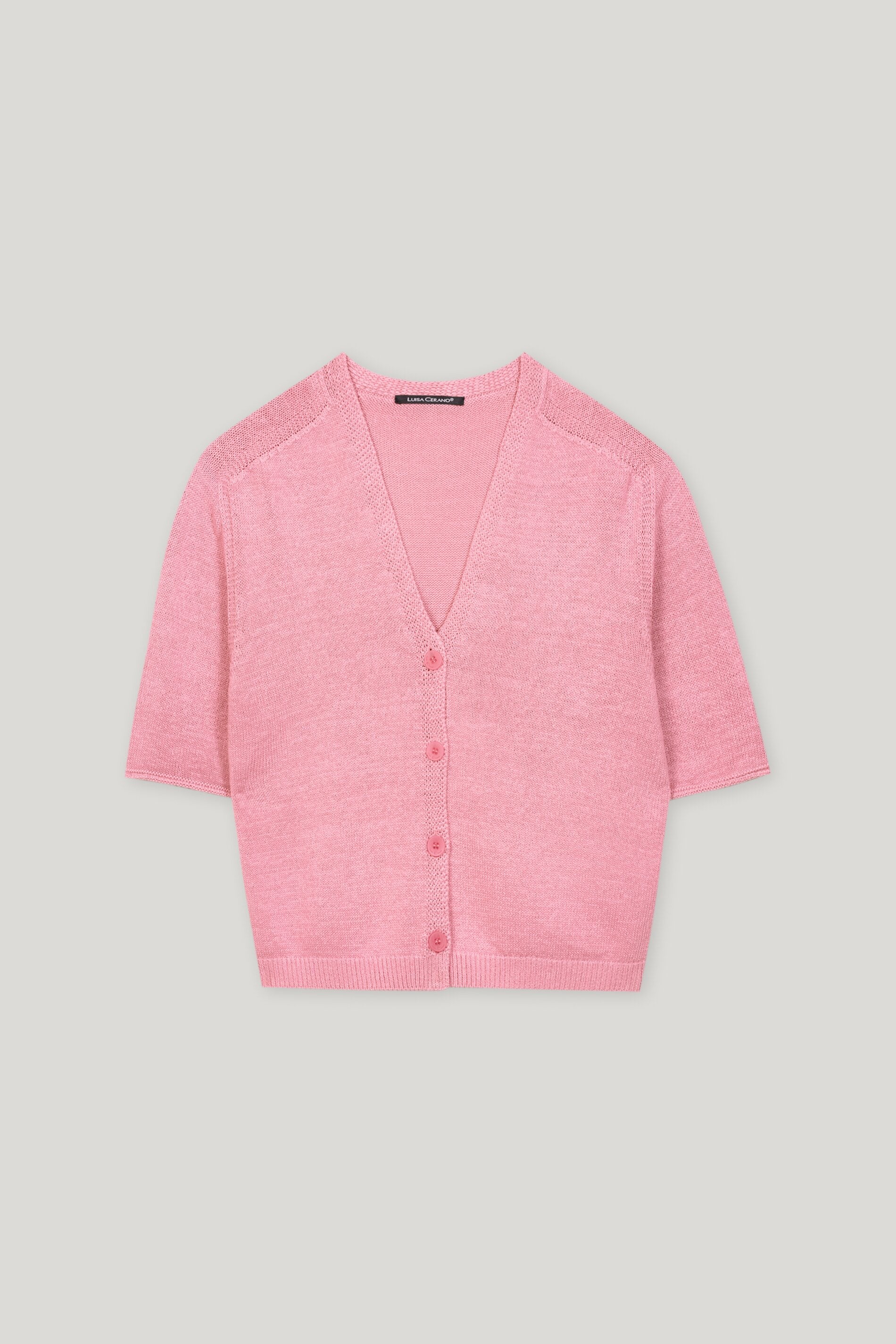 Cardigan aus Leinen-Mix