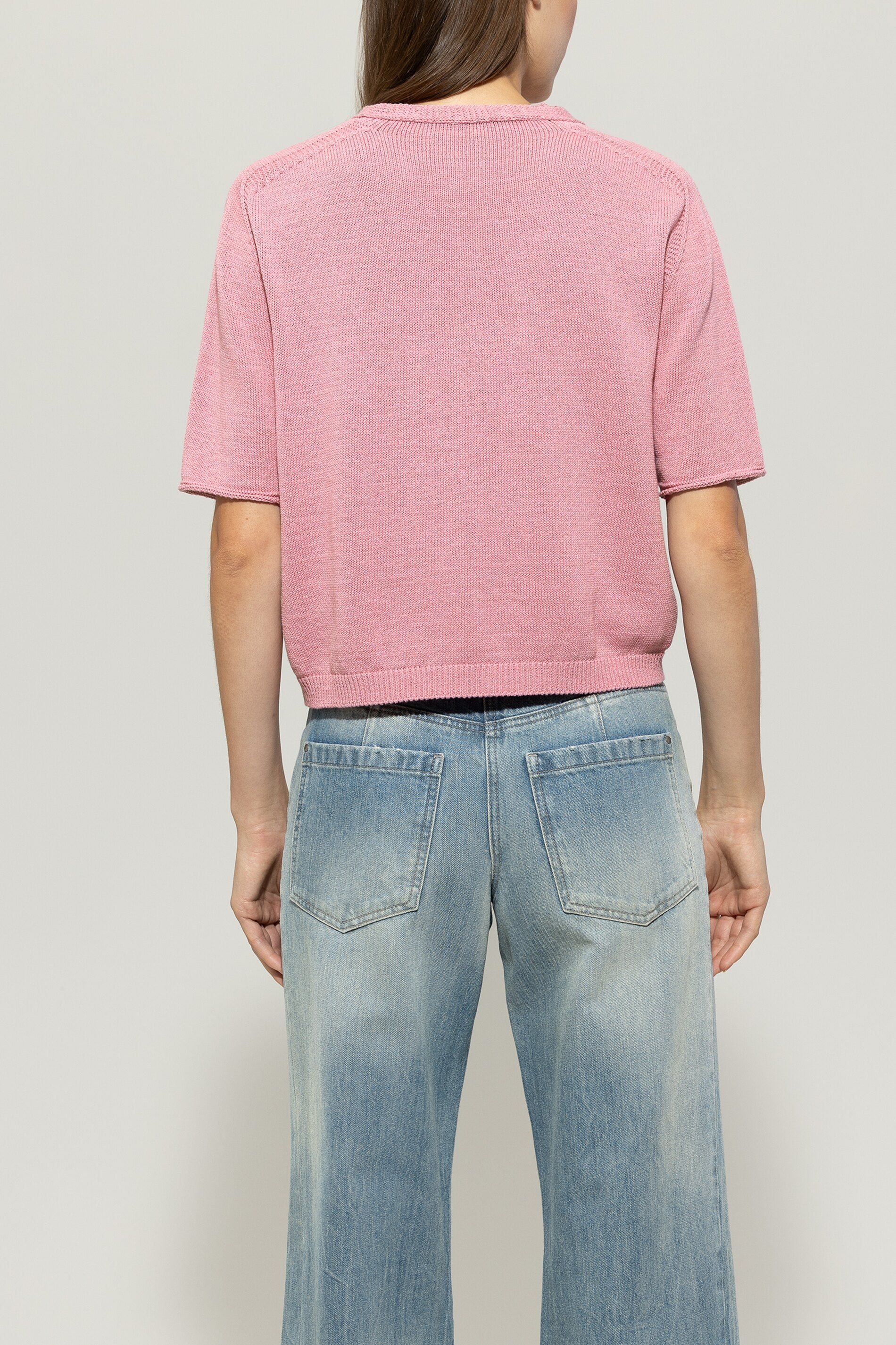 Cardigan aus Leinen-Mix