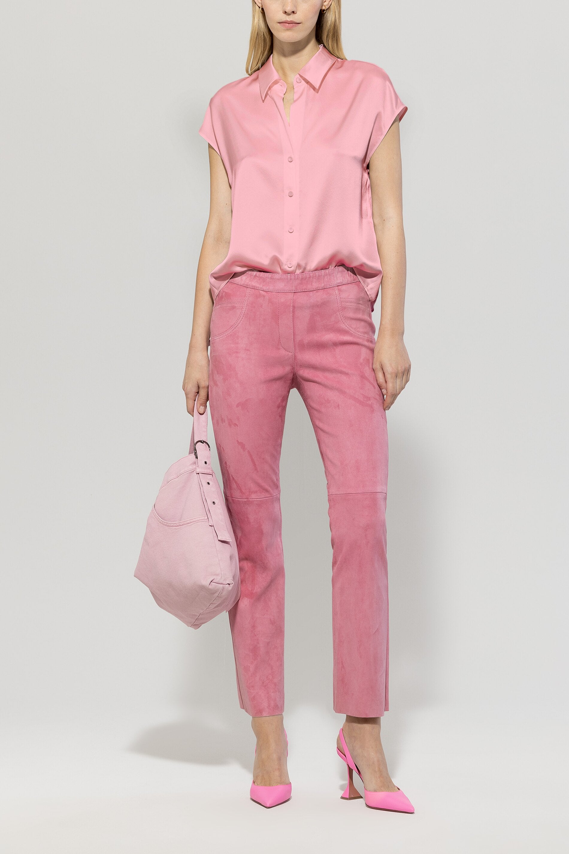 Veloursleder-Babyflare-Pants